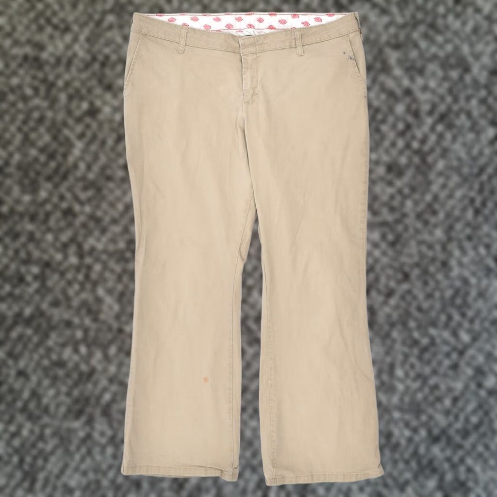 Dickies DICKIES Womens Bootcut Chino Trousers Beige W38 L27 Size 26" / US 2 / IT 38 - 1 Thumbnail