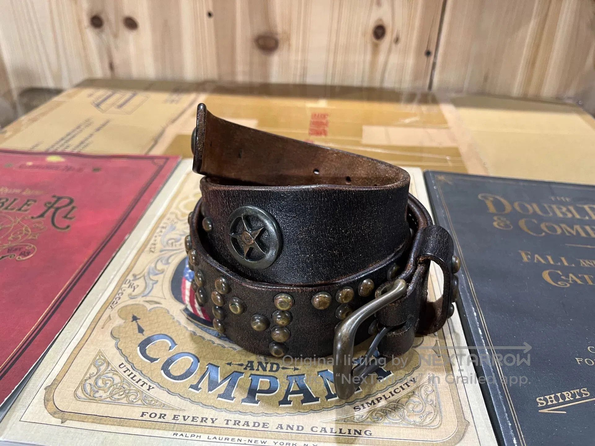 RRL Ralph Lauren vintage rrl leather belt from ralph lauren. Size ONE SIZE - 1 Thumbnail