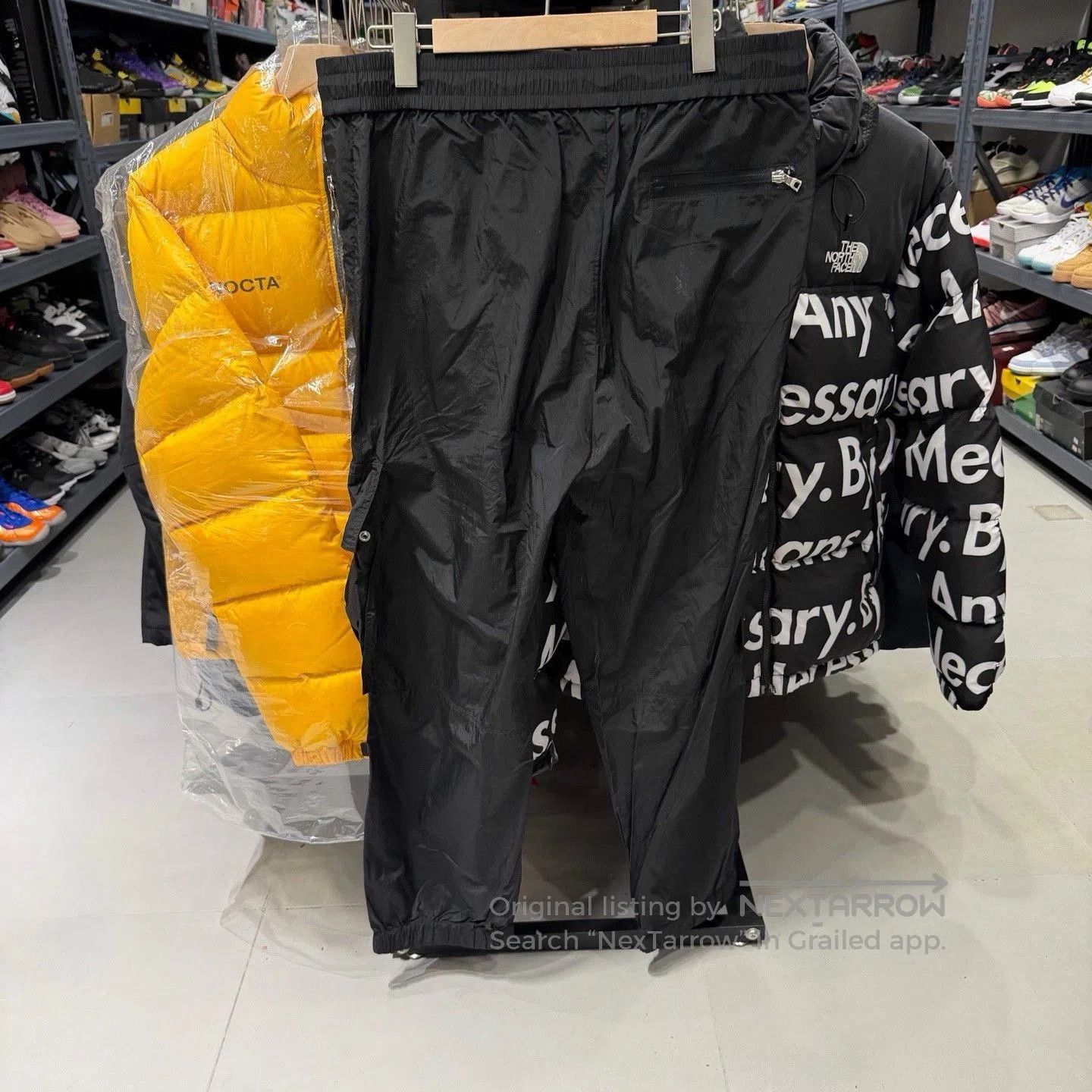 BALMAIN Black Nylon Pants.