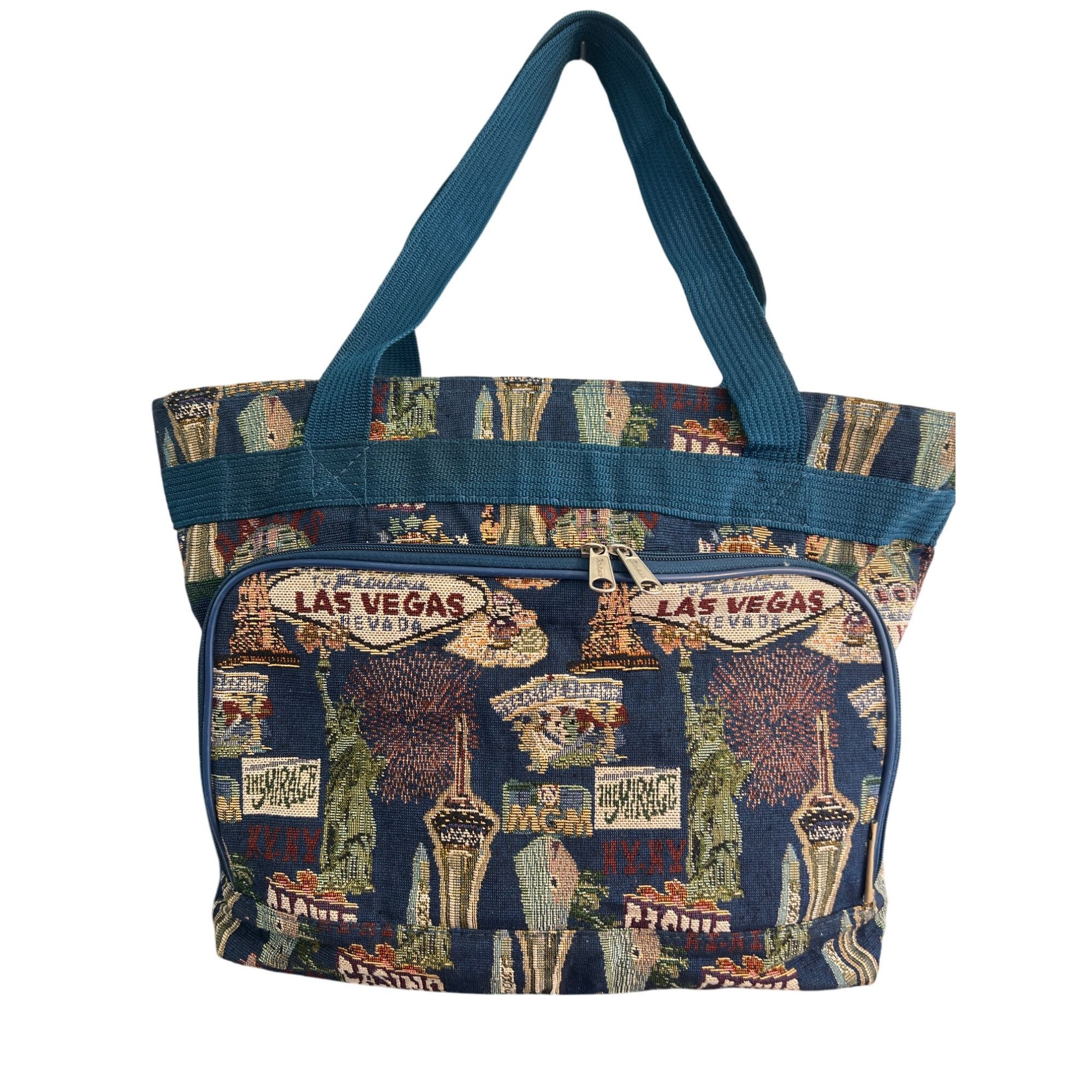 Other Vintage Bovano Las Vegas Tapestry Travel Tote Bag Zipper Top Size ONE SIZE - 1 Thumbnail