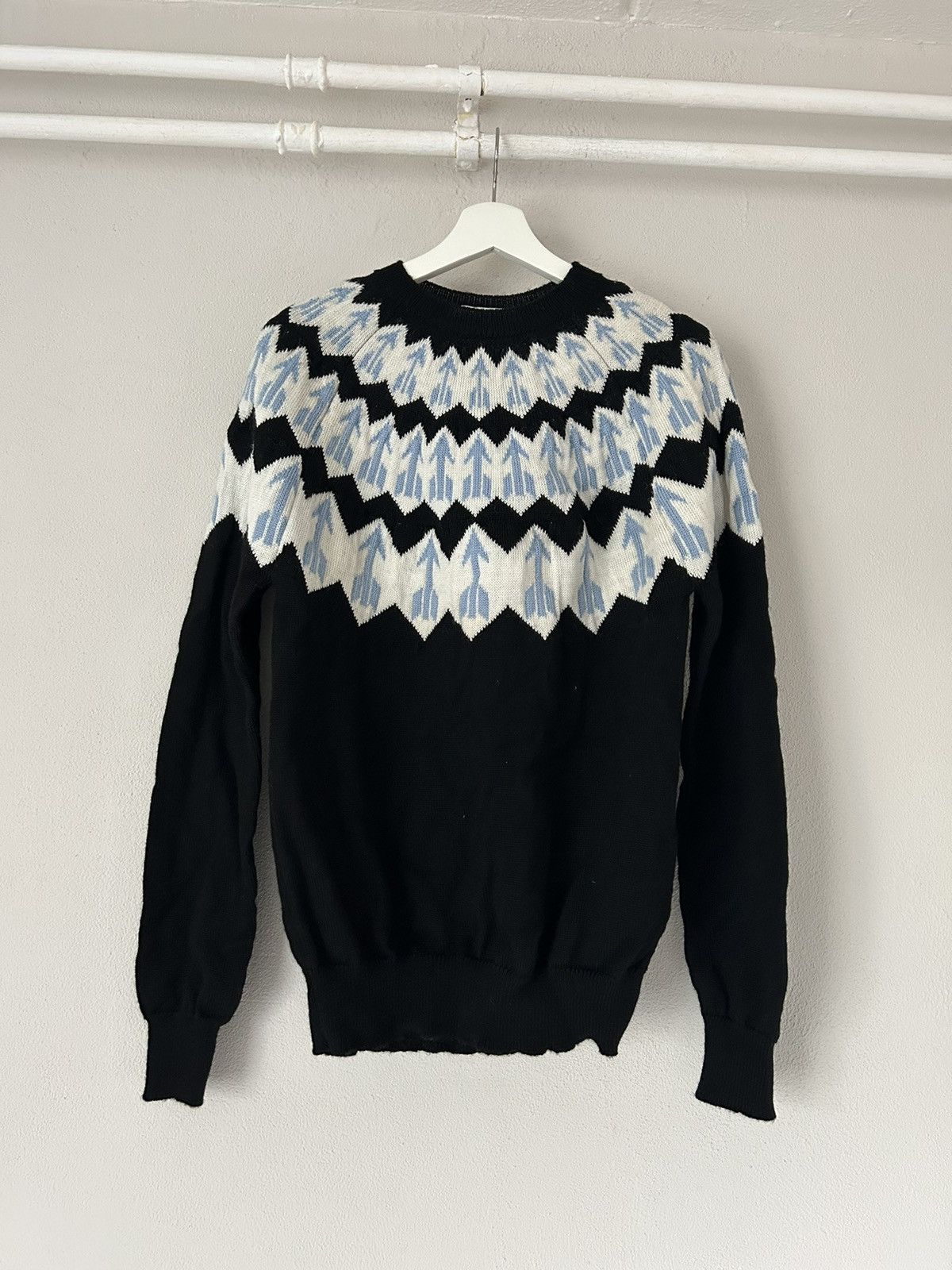 image of Givenchy Fair Isle Arrow Knit in Black, Men's (Size Medium)