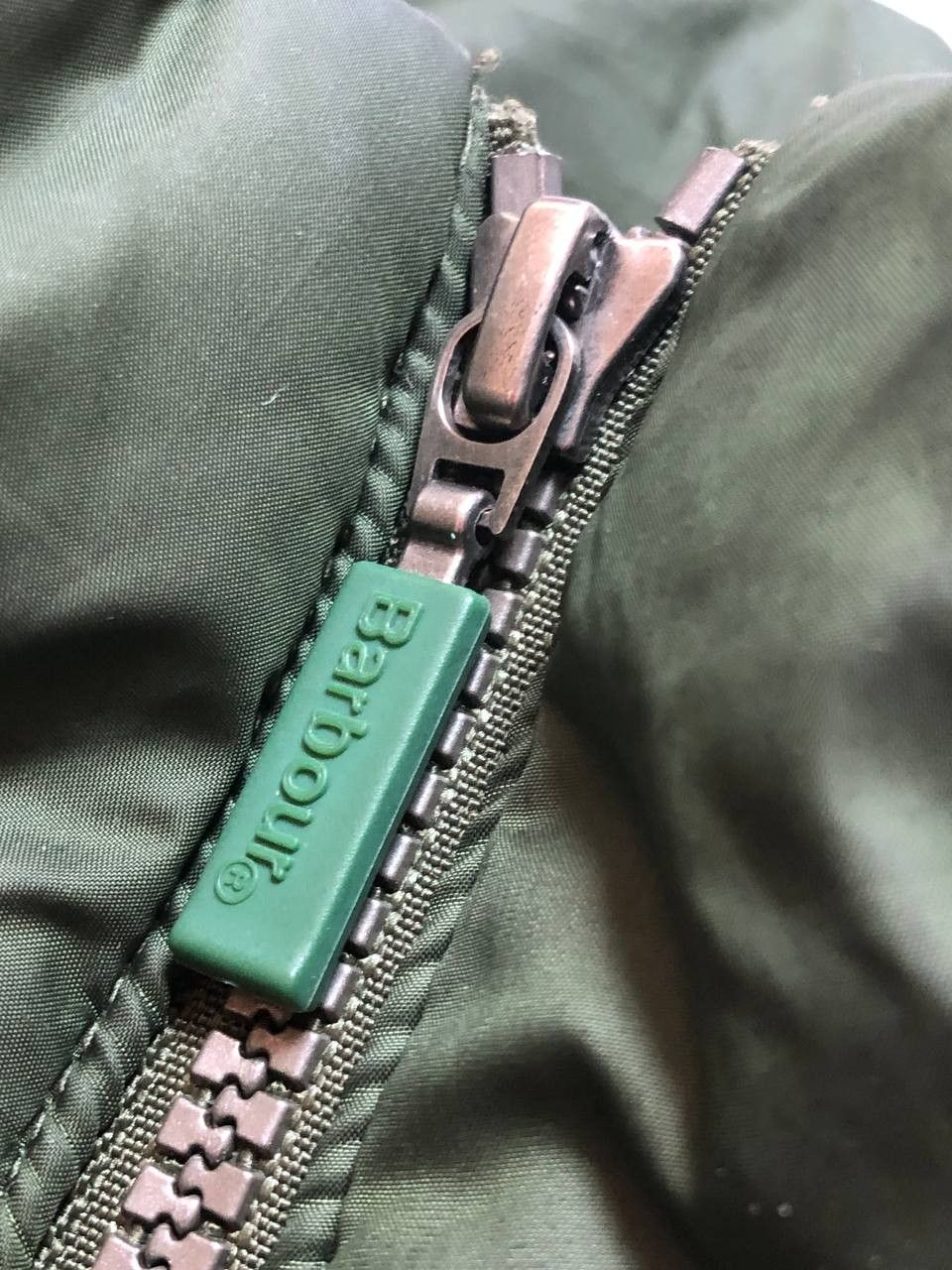 Barbour VINTAGE Green Zip Down Jacket Logo BARBOUR Y2K Size M / US 6-8 / IT 42-44 - 15 Thumbnail
