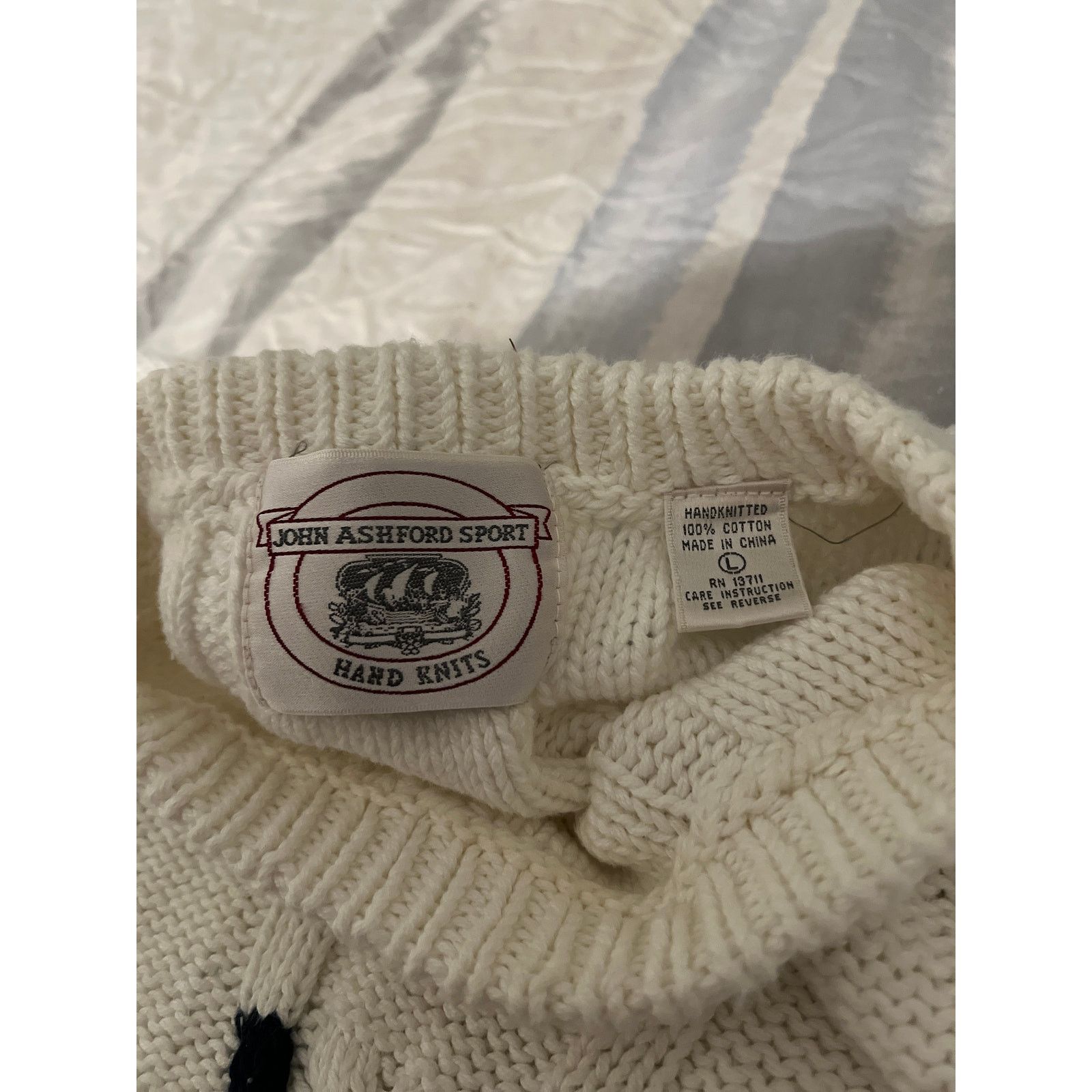 John Ashford John Ashford Sport Hard Knits heavy cotton sweater sz L NWOT Size US L / EU 52-54 / 3 - 3 Thumbnail