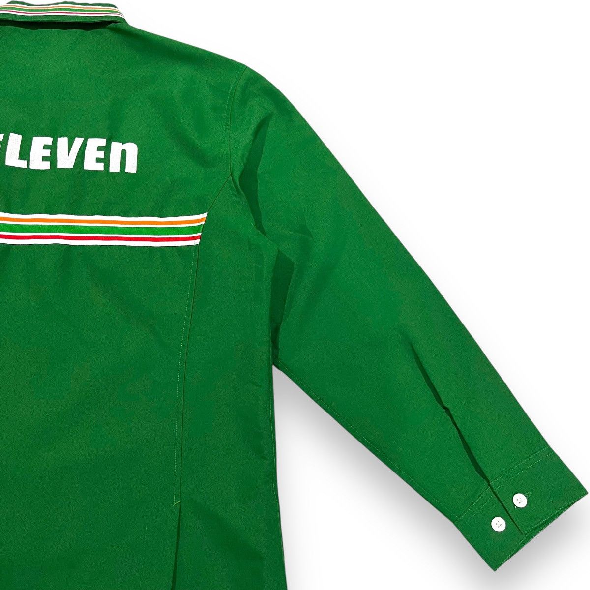 Japanese Brand × Uniform Wares 🇯🇵 VINTAGE 7 ELEVEN SPELLOUT EMBROIDERED UNIFORM ZIPPER SHIRT Size US L / EU 52-54 / 3 - 11 Thumbnail