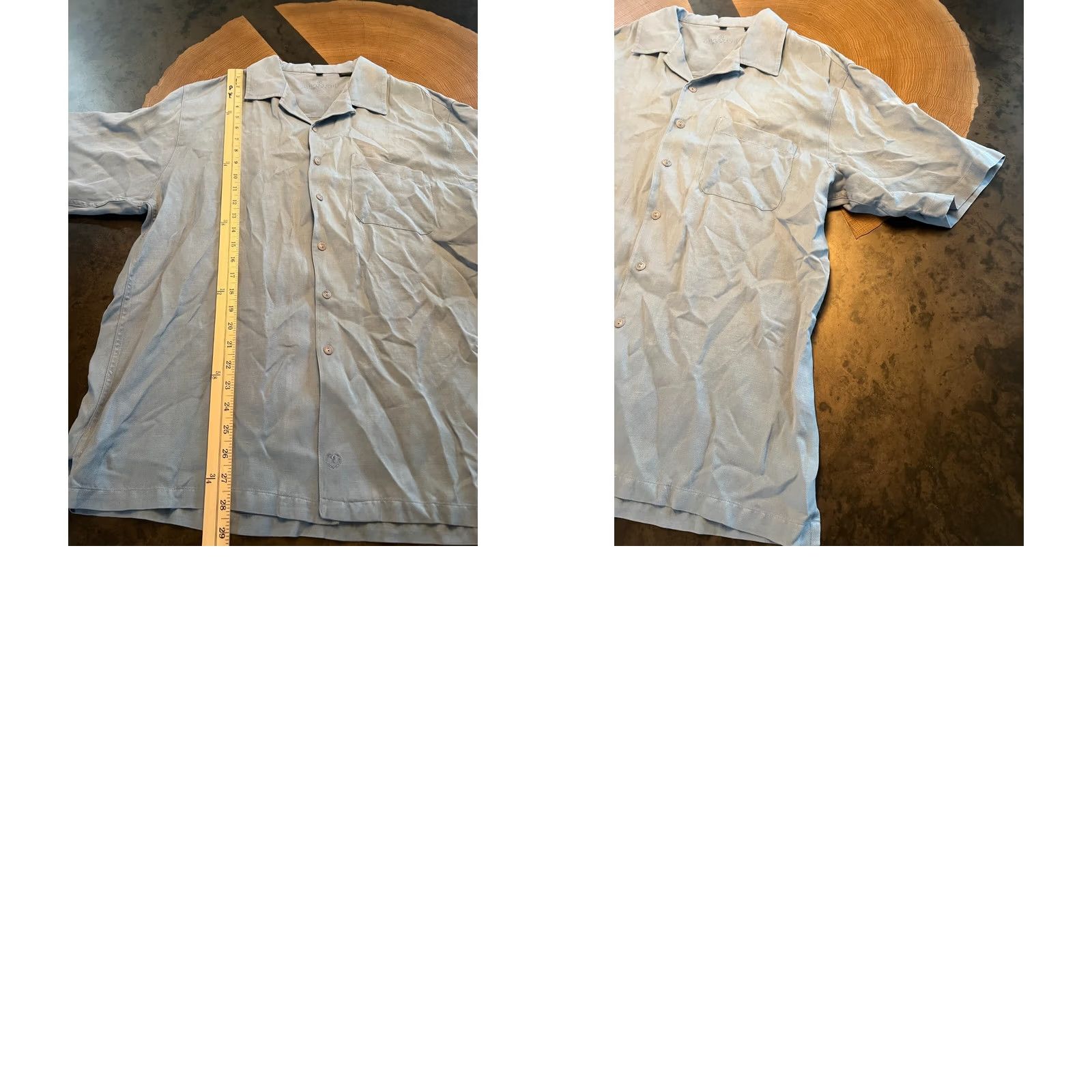 BUGATCHI BUGATCHI SHIRT SZ L BLUE BUTTON UP COLLARED SILK LINEN Size US L / EU 52-54 / 3 - 8 Thumbnail