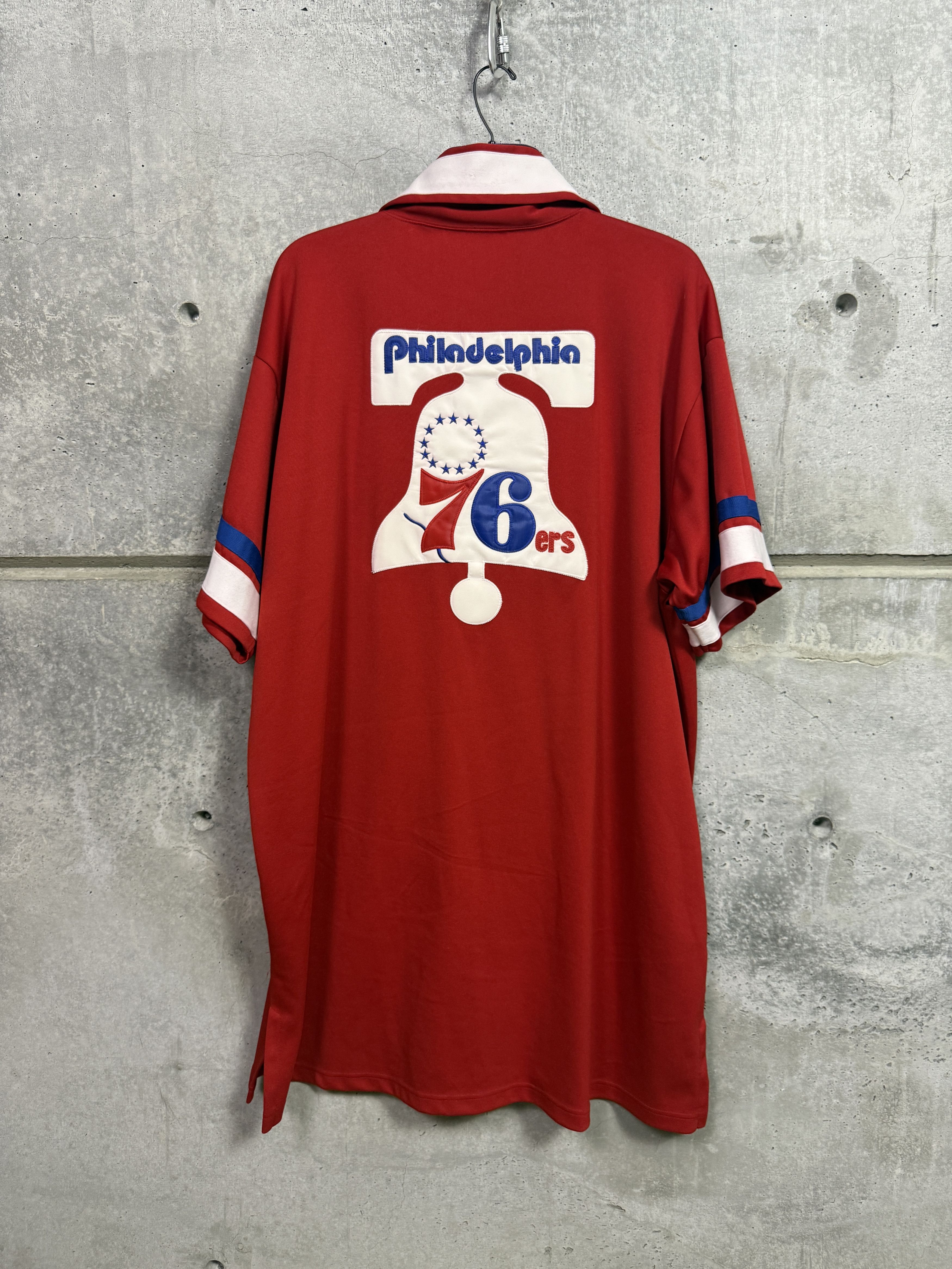 Mitchell & Ness Mitchel & Ness Red Philadelphia 76ers Warm Up Jacket Size US XXL / EU 58 / 5 - 2 Thumbnail