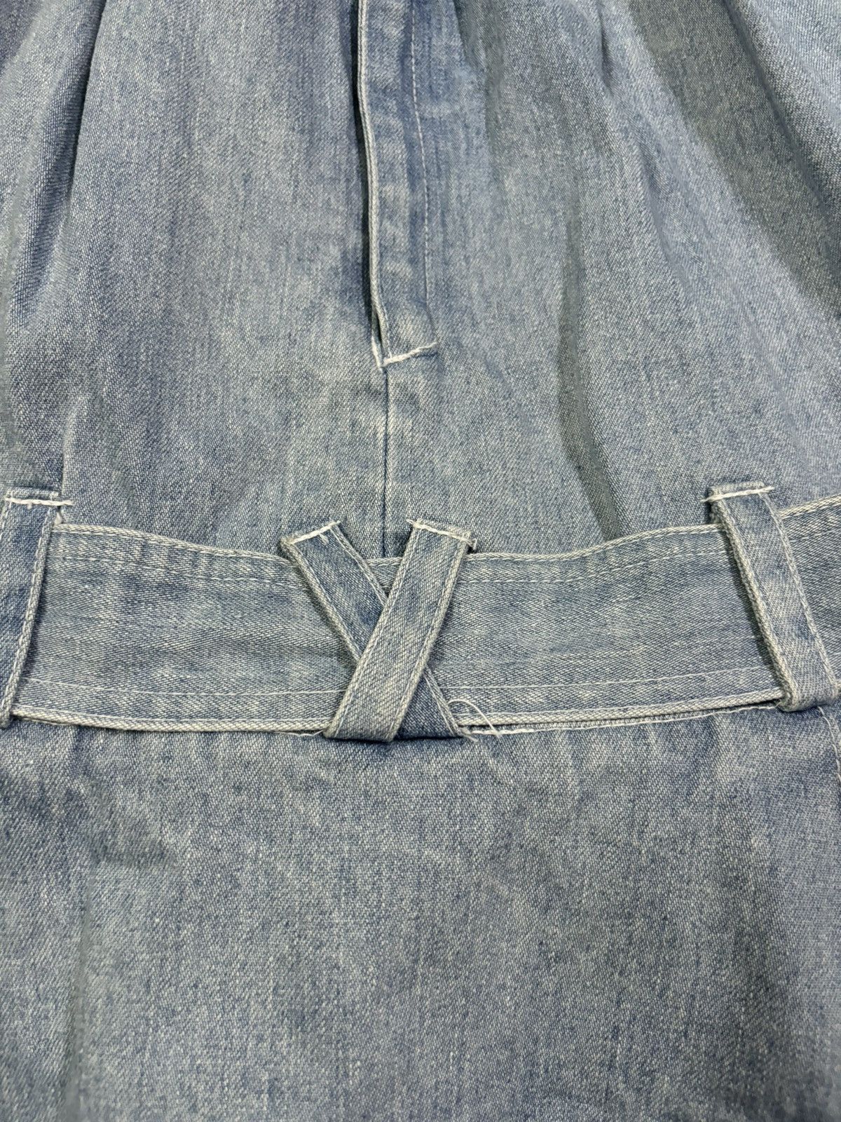Hysteric Glamour Vintage Japanese Brand Wash Flare Pleated Denim Mini Skirt Size 24" / US 00 / IT 34 - 8 Thumbnail