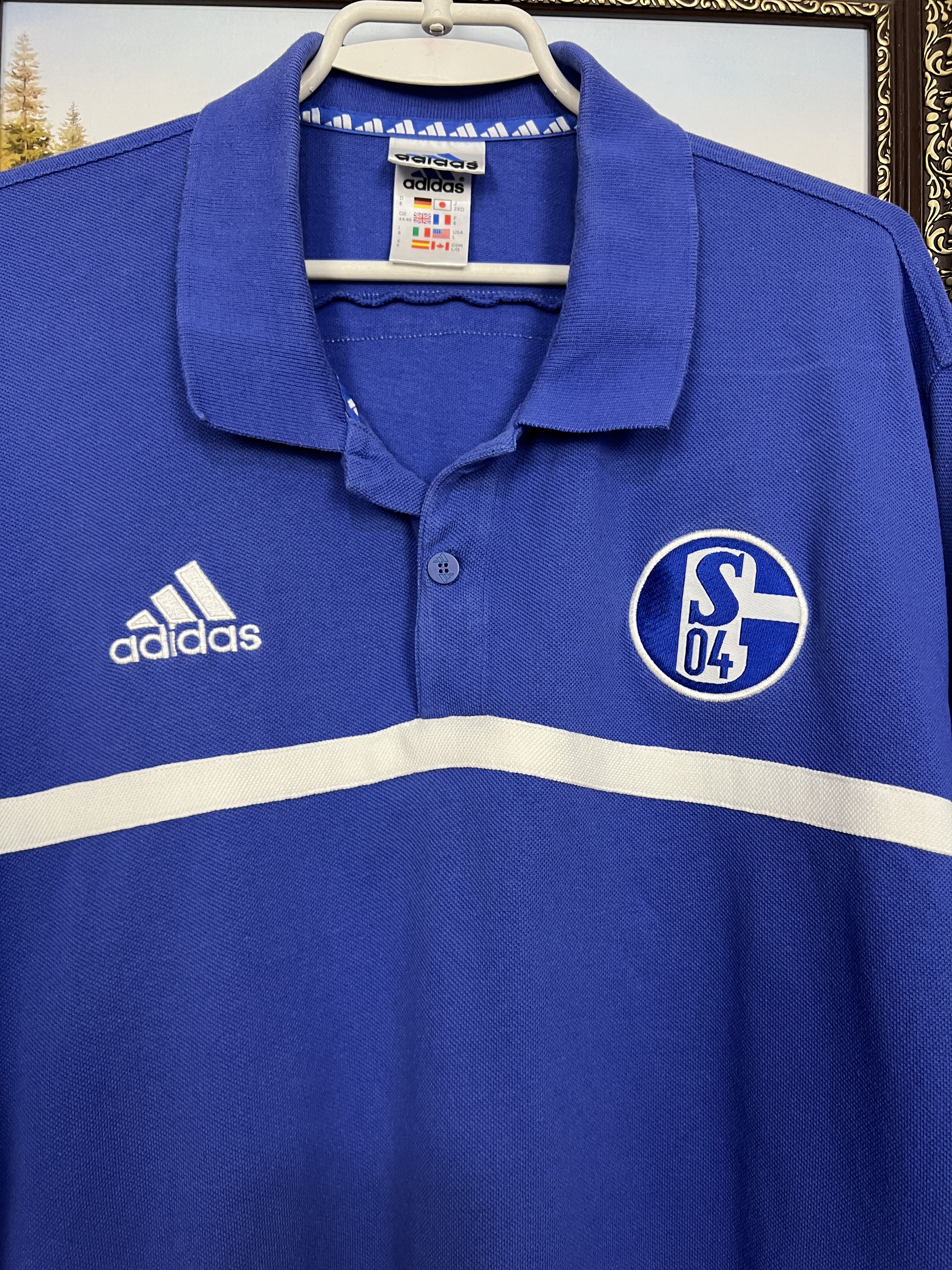 Adidas Vintage 90's Adidas FC Schalke 04 Football Shirt Soccer Size US L / EU 52-54 / 3 - 3 Thumbnail