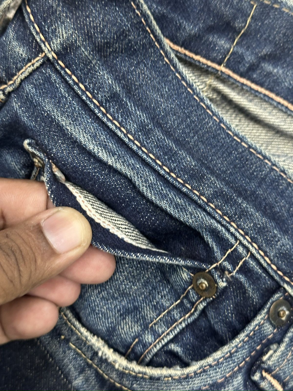Levi's × Levi's Vintage Clothing Vintage Levis Redline Selvedge Custom Repaired Sashiko Boro Size US 30 / EU 46 - 5 Thumbnail