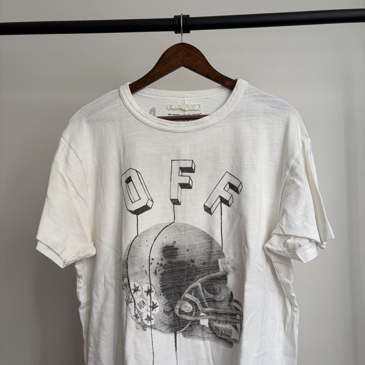 Off-White Off White FW15 Hail Mary Abloh Football Mens M Oversized Tee Size US M / EU 48-50 / 2 - 3 Thumbnail