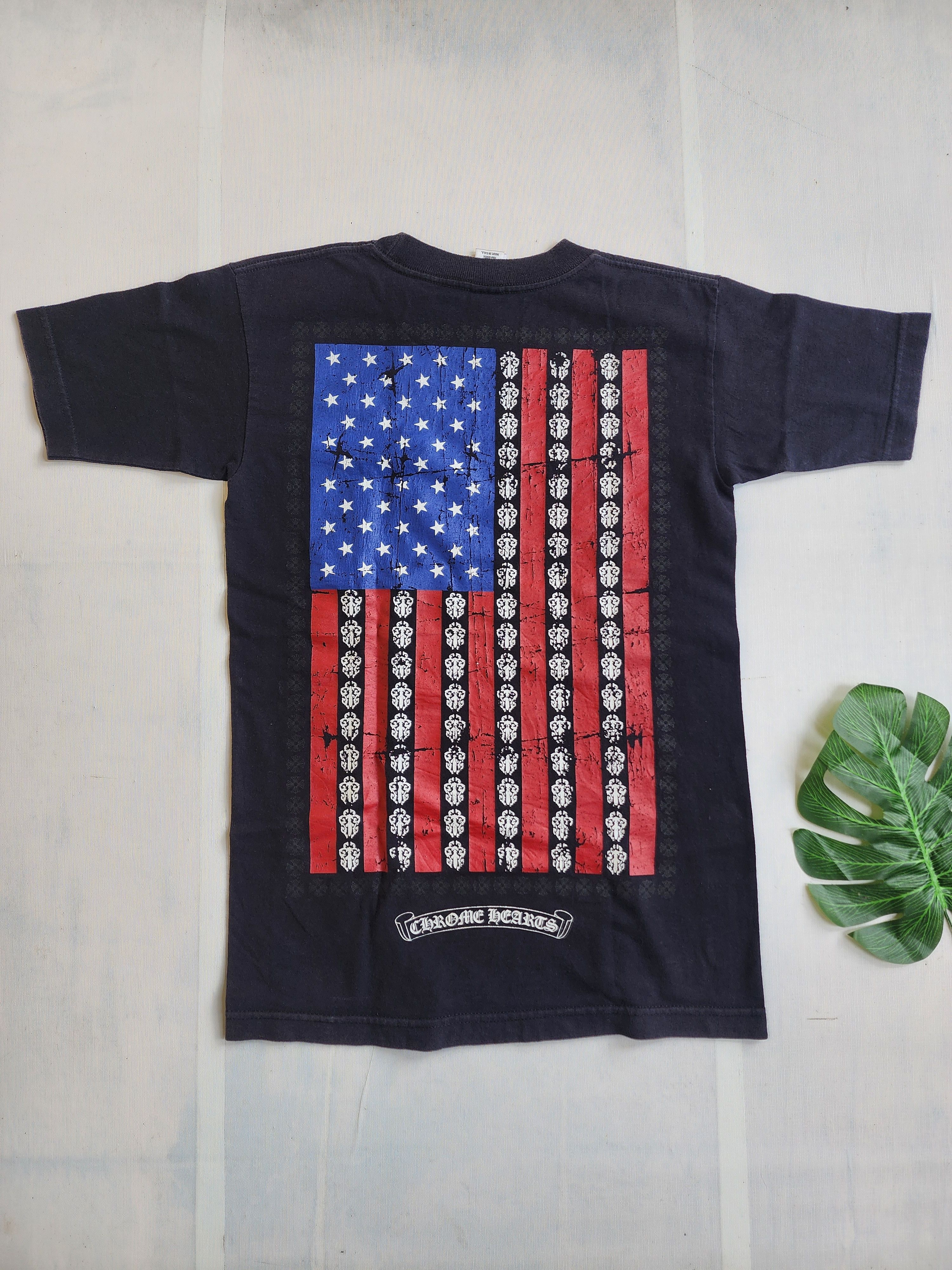 Chrome Hearts クロムハーツ American Flag Tee Tシャツ 星条旗 Chrome Hearts American Flag T Shirt Black | Grailed