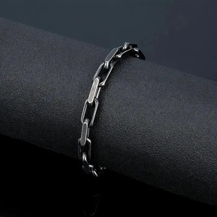 Jewelry Oxidized Black Chain Link Bracelet Size ONE SIZE - 5 Thumbnail