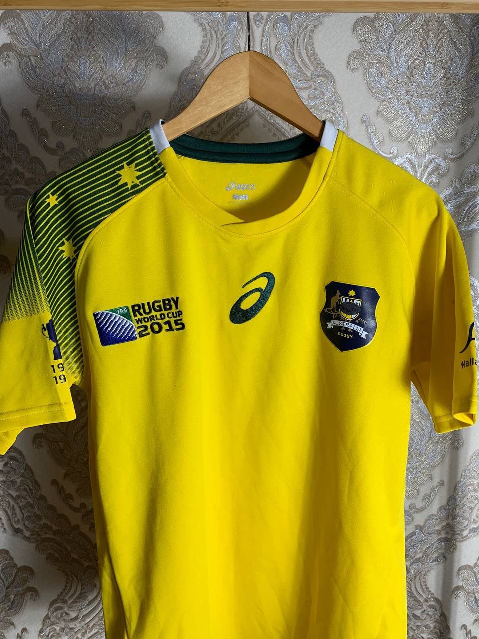 Asics × Canterbury of New Zealand ASICS AUSTRALIA WALLABY WORLD CUP 2015 RUGBY JERSEY RARE Y2K Size US L / EU 52-54 / 3 - 2 Thumbnail