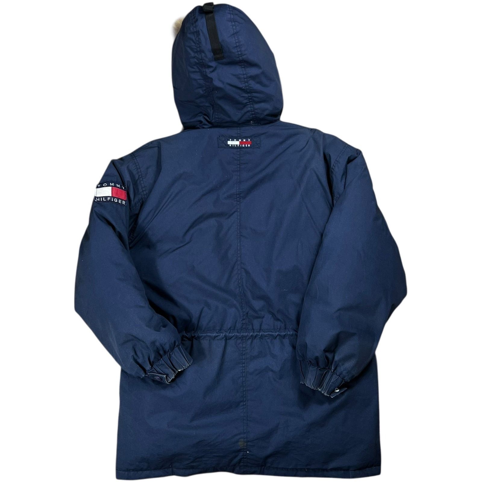 Tommy Hilfiger × Vintage Vintage 90s Tommy Hilfiger fur hood mini patch jacket (M) Size US M / EU 48-50 / 2 - 10 Thumbnail