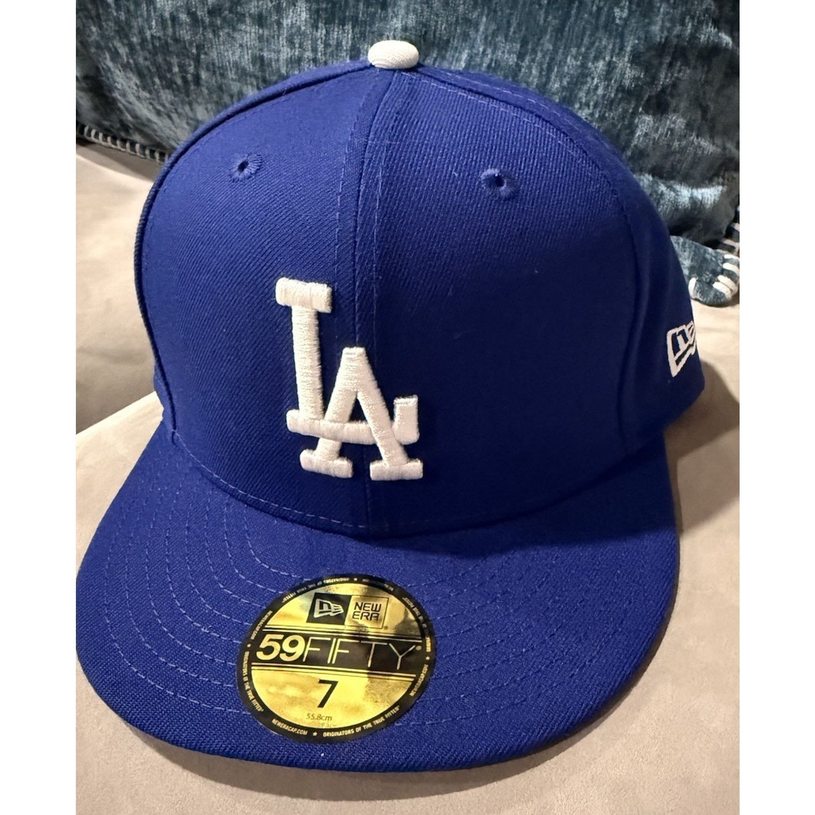 New Era LA Dodgers New Era 59FIFTY Fitted Hat Blue Size 7 New Size 26 - 1 Thumbnail
