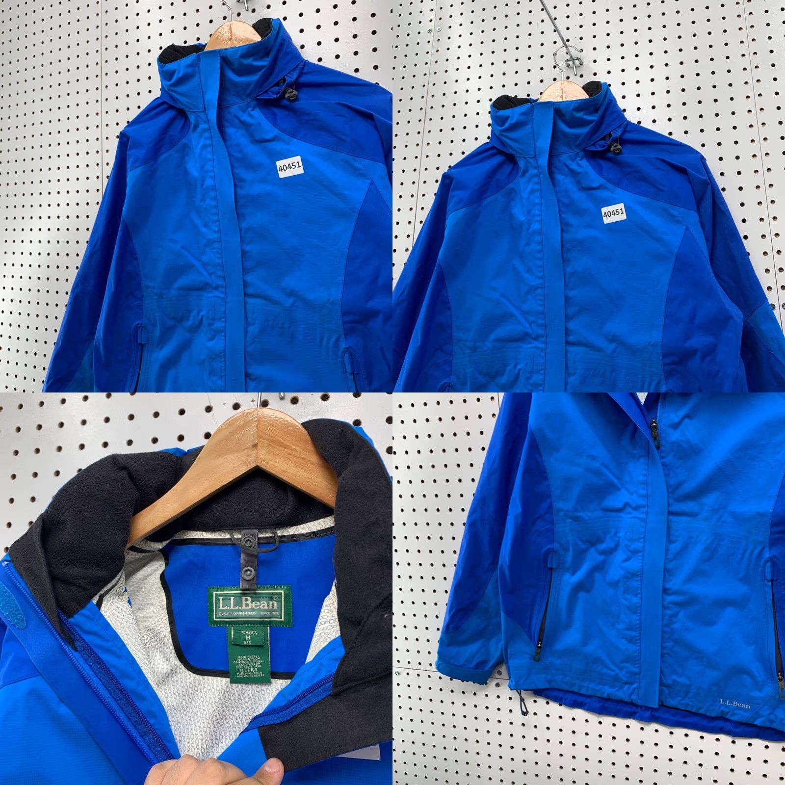Vintage VINTAGE LL BEan Rain Coat Womens Medium Hooded Water Proof Blue Zip 22x27 Size M / US 6-8 / IT 42-44 - 9 Thumbnail