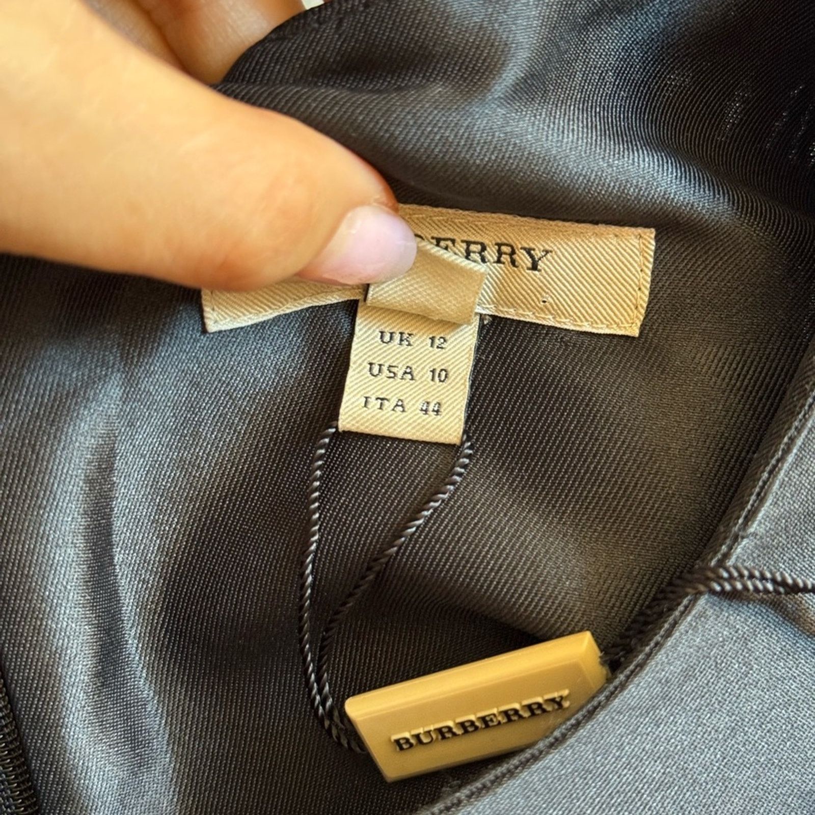 Burberry Burberry Black Dress with Embellished Trim NWT Size L / US 10 / IT 46 - 4 Thumbnail