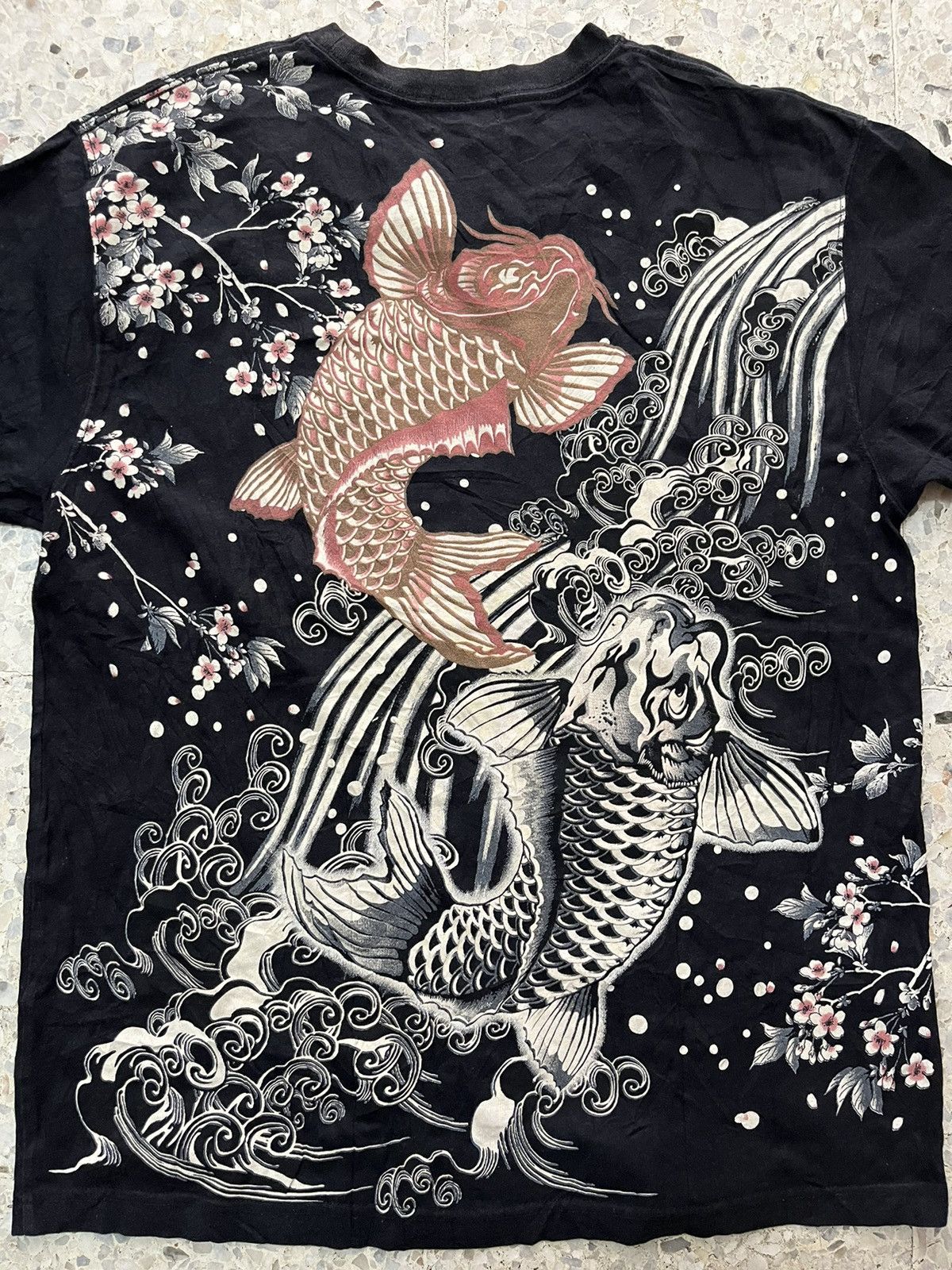 Karakuri Tamashii RARE Overprint Japanese Traditional Art Koi Fish Wagara Size US XL / EU 56 / 4 - 3 Thumbnail