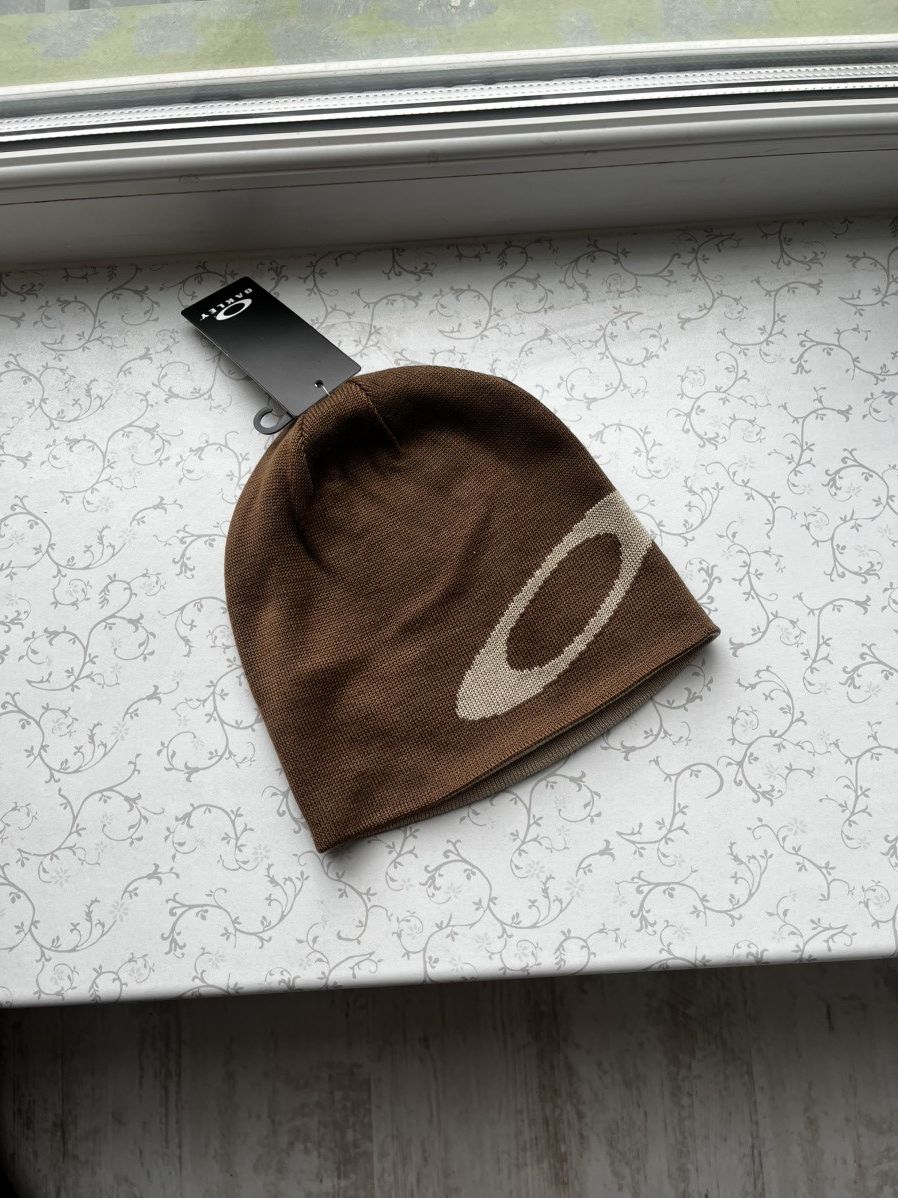 oakley 00s ビーニー ブラウン テック Y2K Oakley Oakley Brown Beanie Ellipse Hat Reversible Y2K Streetwear