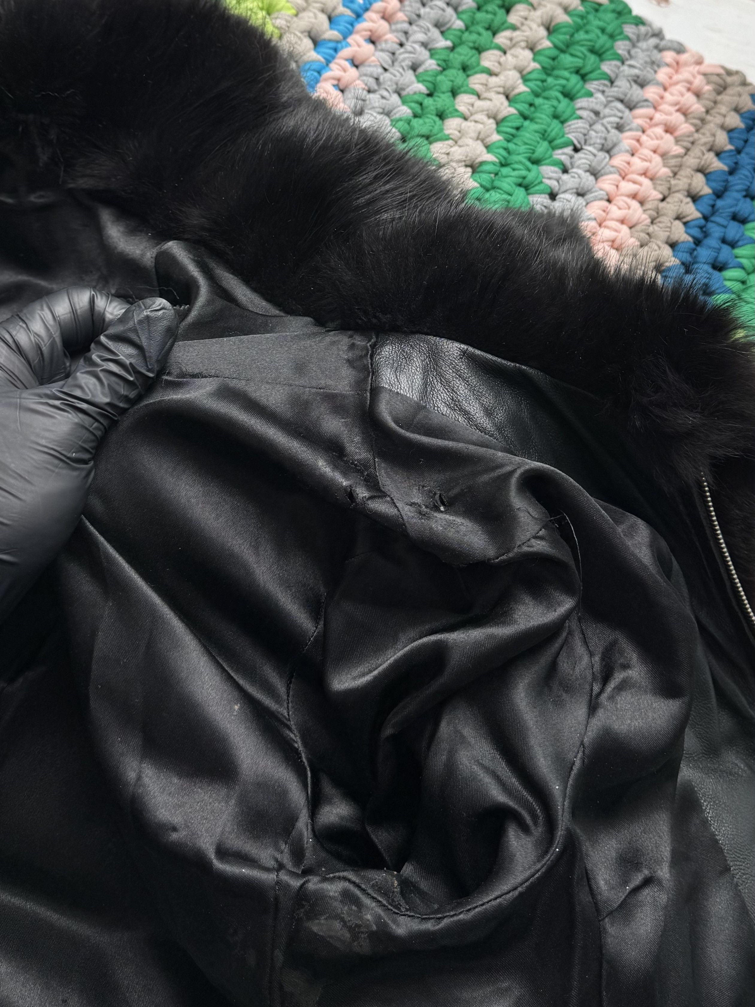 Vintage Women Vintage Leather Real Fur Jacket Winter Coat (D15) Size M / US 6-8 / IT 42-44 - 19 Thumbnail