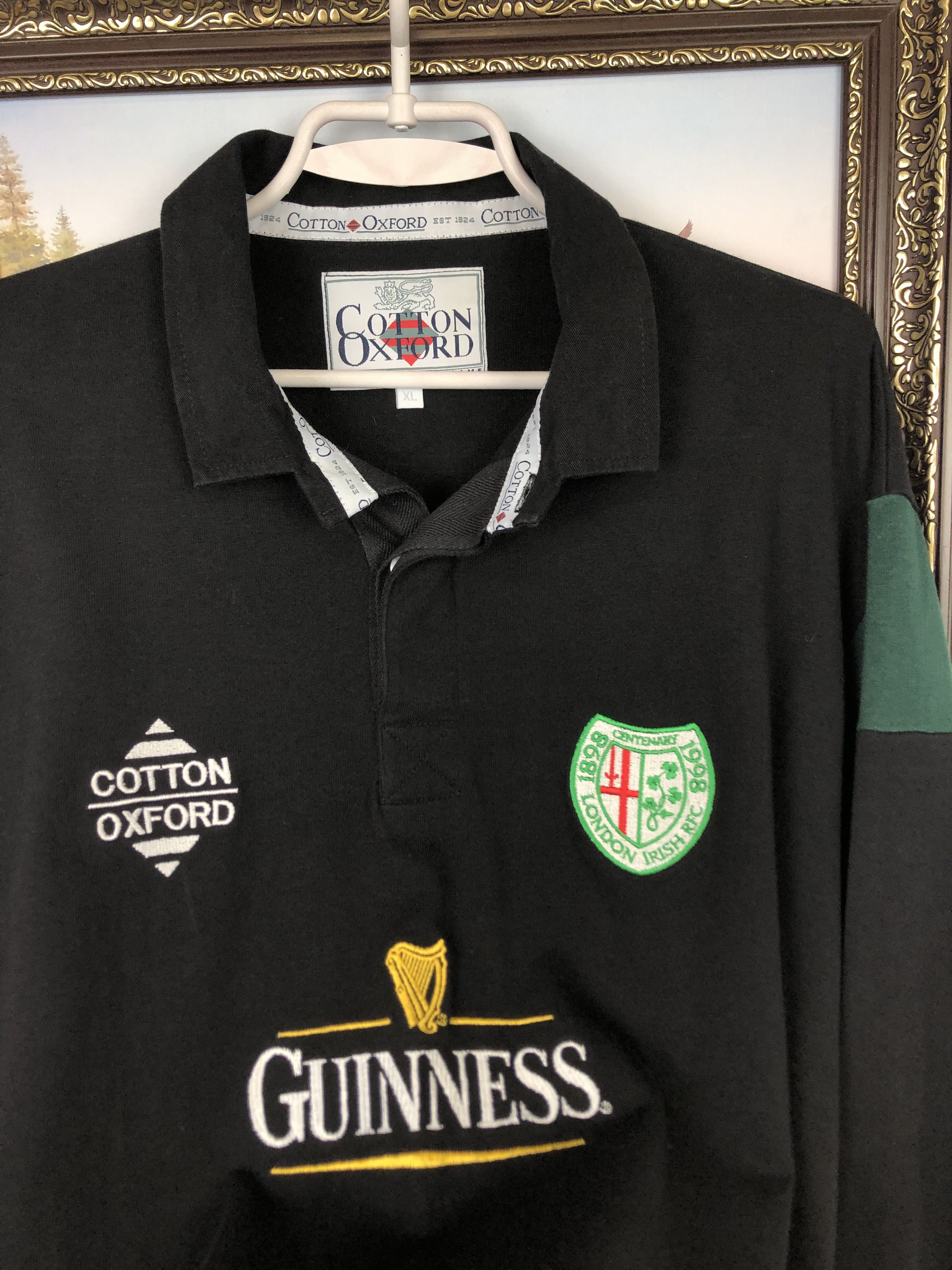Vintage Vintage London Irish Rugby Shirt Cotton Oxford Jersey Tee Size US L / EU 52-54 / 3 - 3 Thumbnail