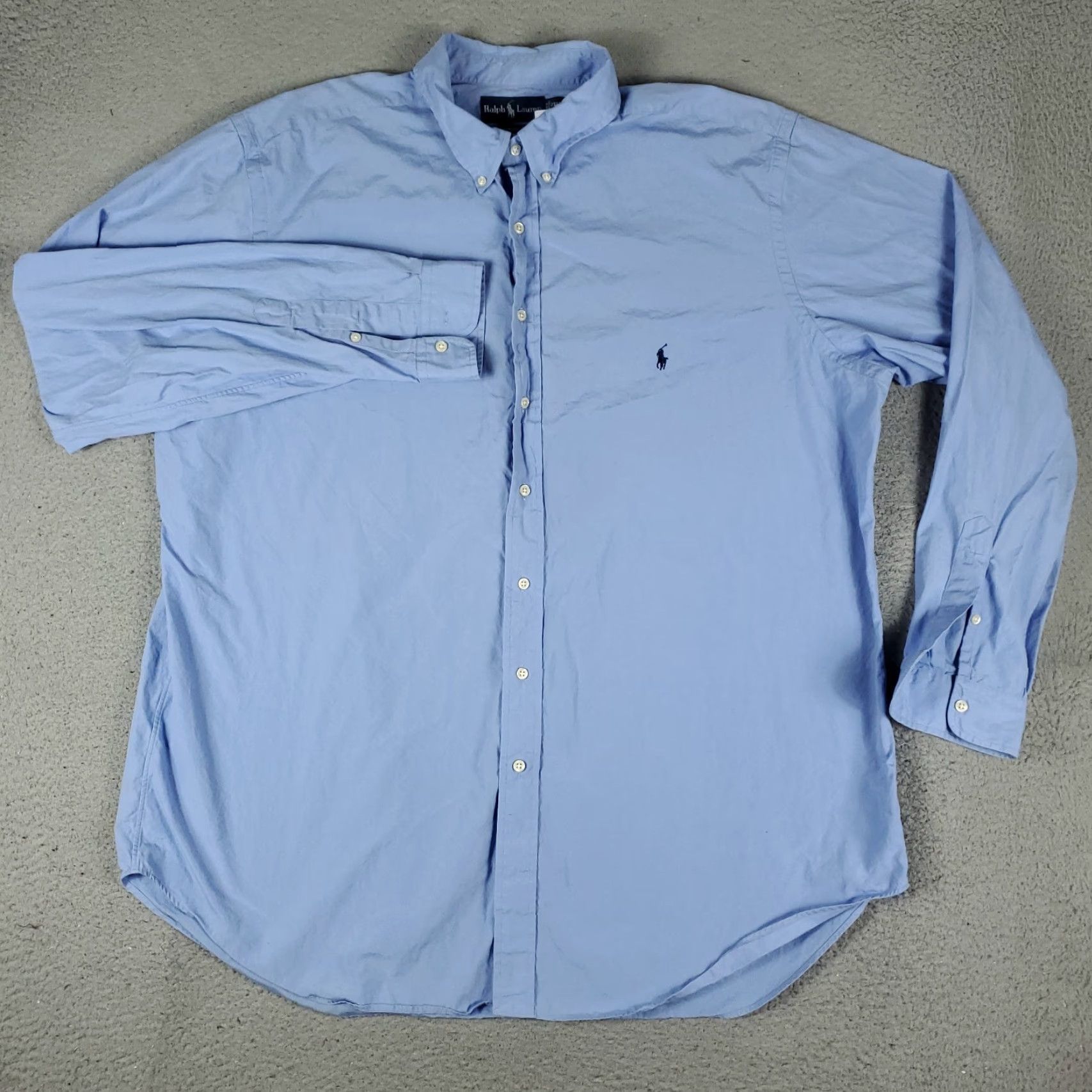 Ralph Lauren Ralph Lauren Shirt Mens 2XLT Blue Pony Button-Up Long Sleeve Classic Fit Size US XXL / EU 58 / 5 - 3 Thumbnail