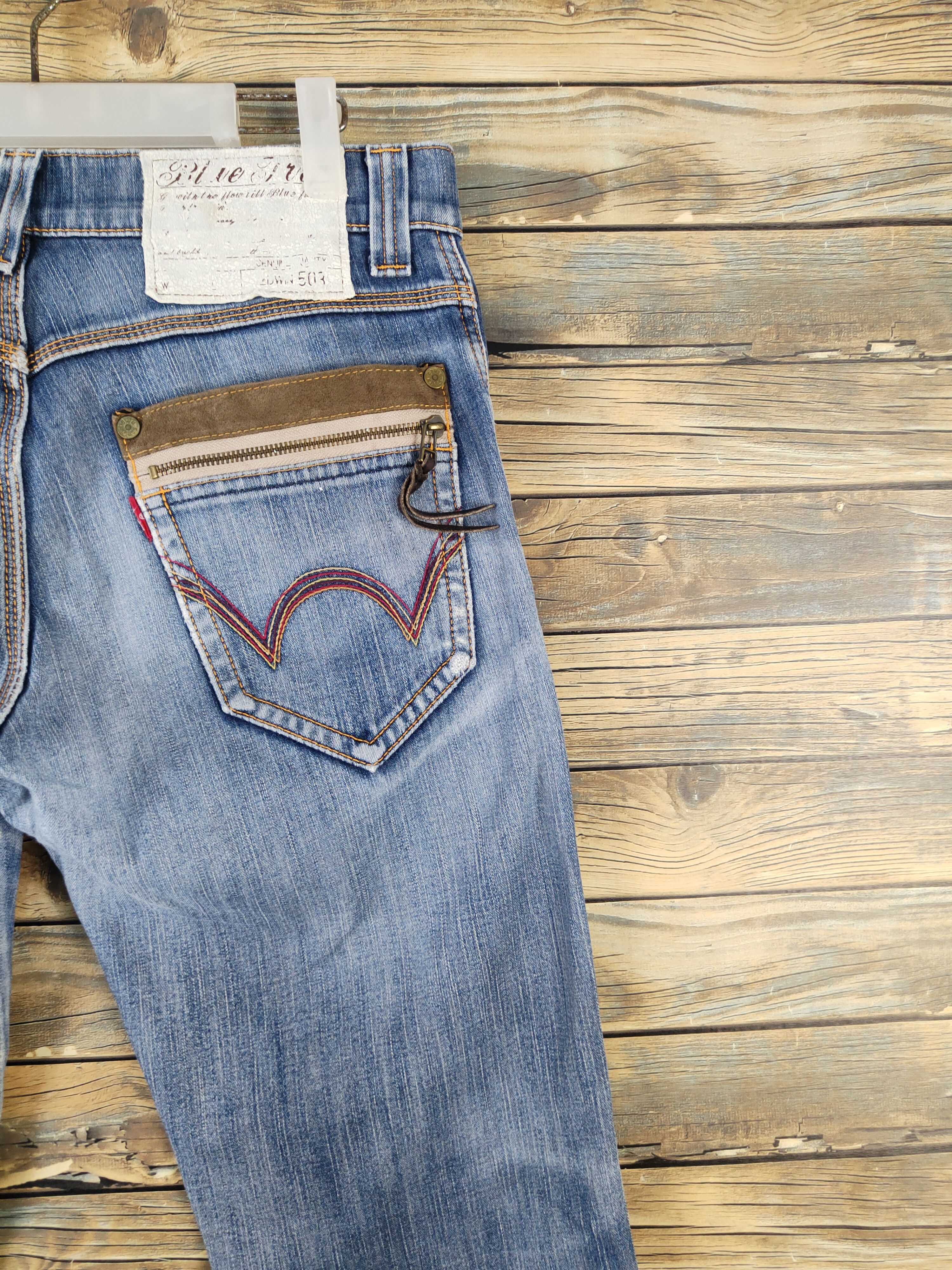 Edwin Edwin Blue Distressed Ripped denim Jeans #1695 Size US 32 / EU 48 - 13 Thumbnail