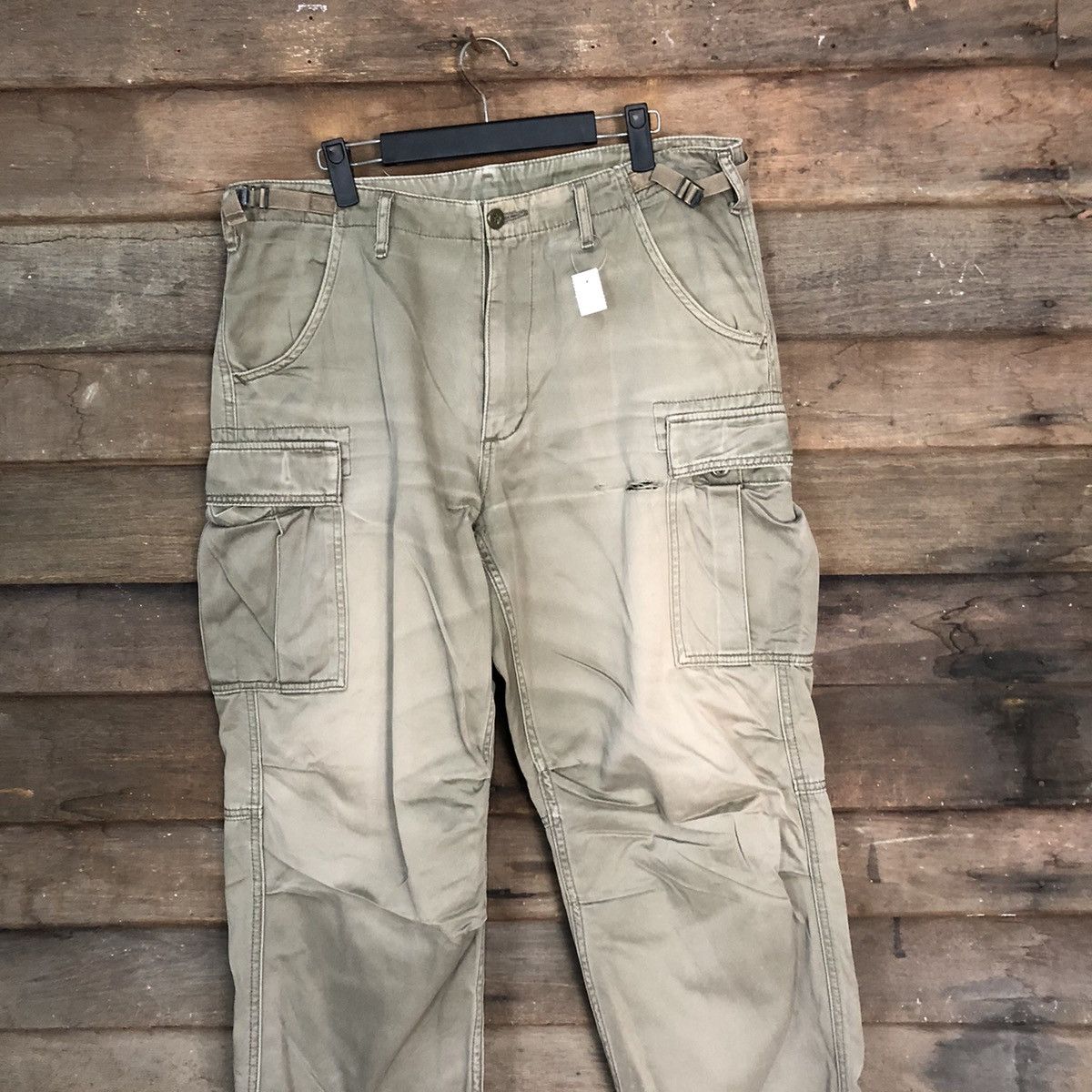 Alpha Industries DL Alpha Industries Brown Cargo Multipocket Pants #S2786 Size US 32 / EU 48 - 2 Thumbnail