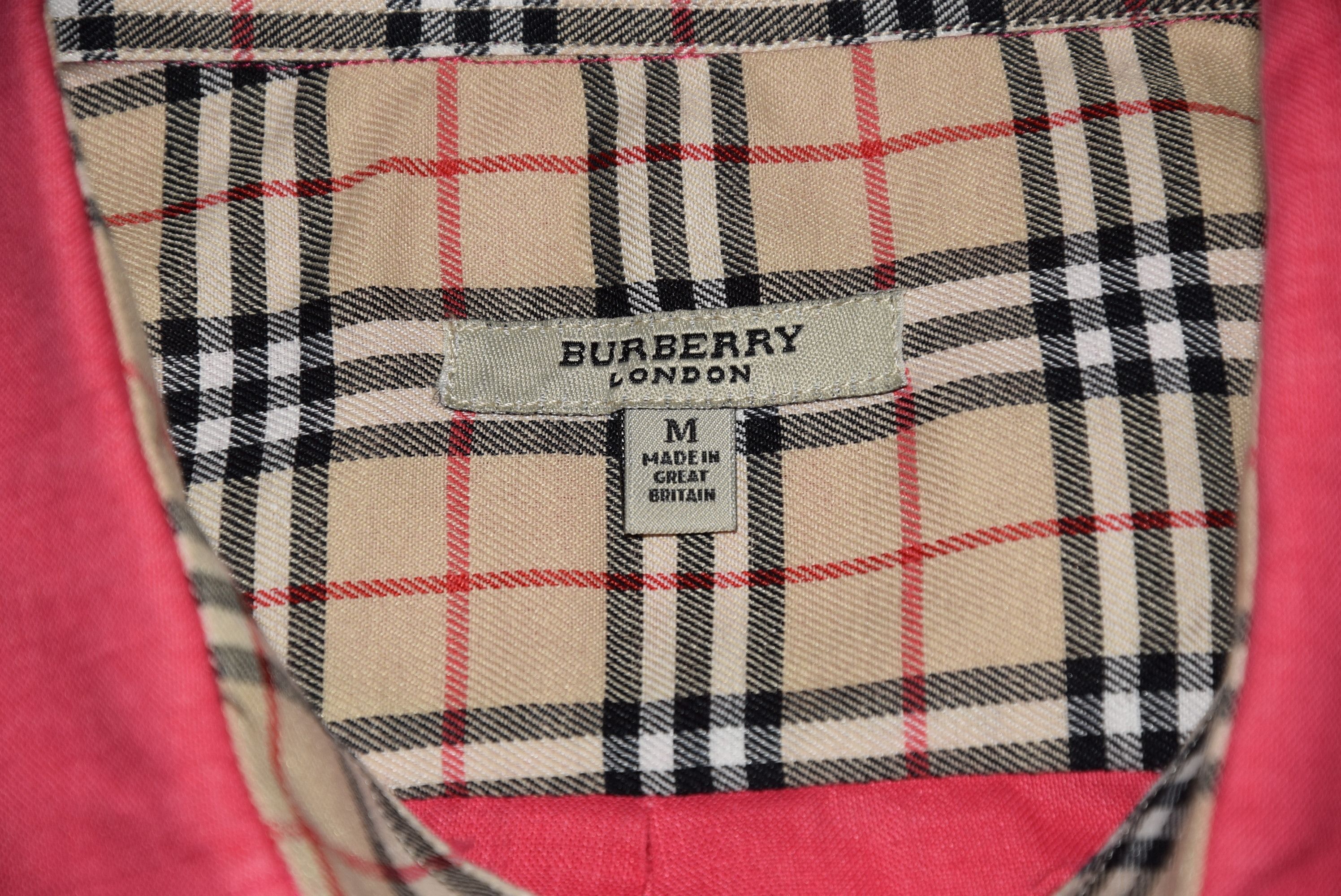 Burberry VINTAGE BURBERRY LINEN SHIRT NOVA CHECK TRIM LOGO ACTUAL L Size US L / EU 52-54 / 3 - 6 Thumbnail