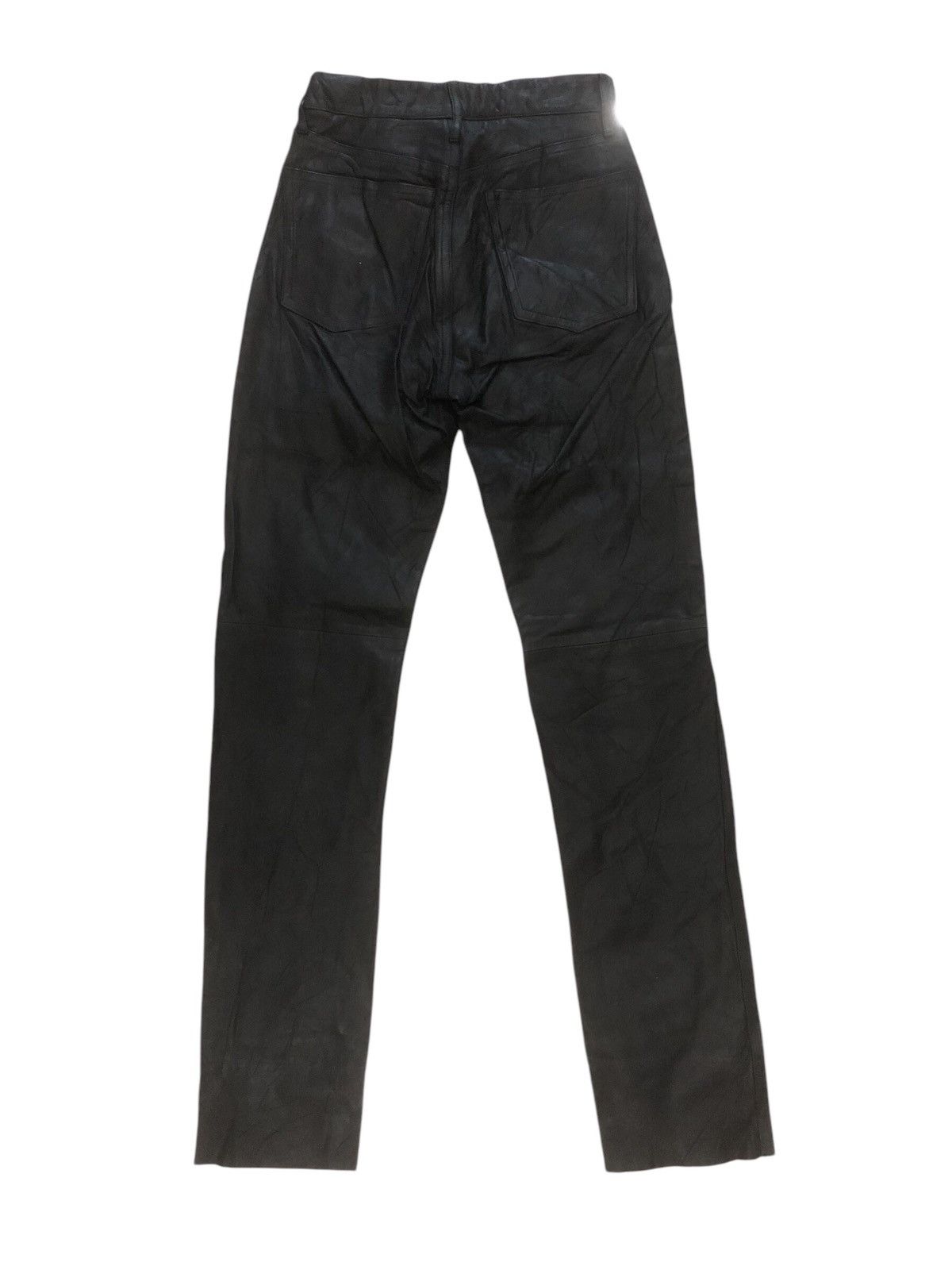 Leather × Vintage × agnes b. Cow Leather Agnes B Button Skinny Fit Pants Size 24" / US 00 / IT 34 - 3 Thumbnail