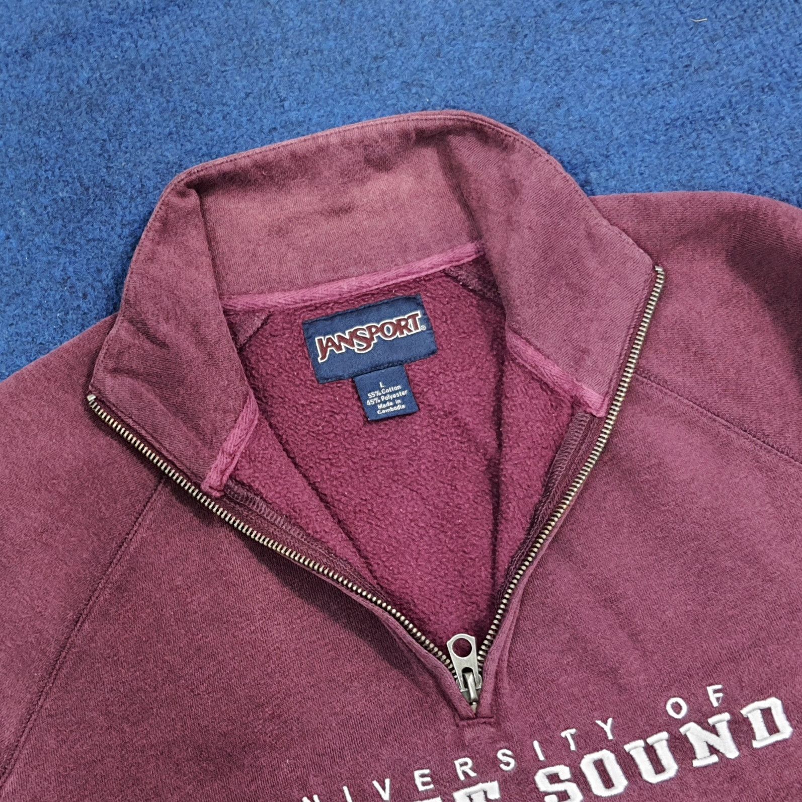 Jansport Vintage University Puget Sound Half Zip Sweatshirt C270N20 Size US S / EU 44-46 / 1 - 6 Thumbnail