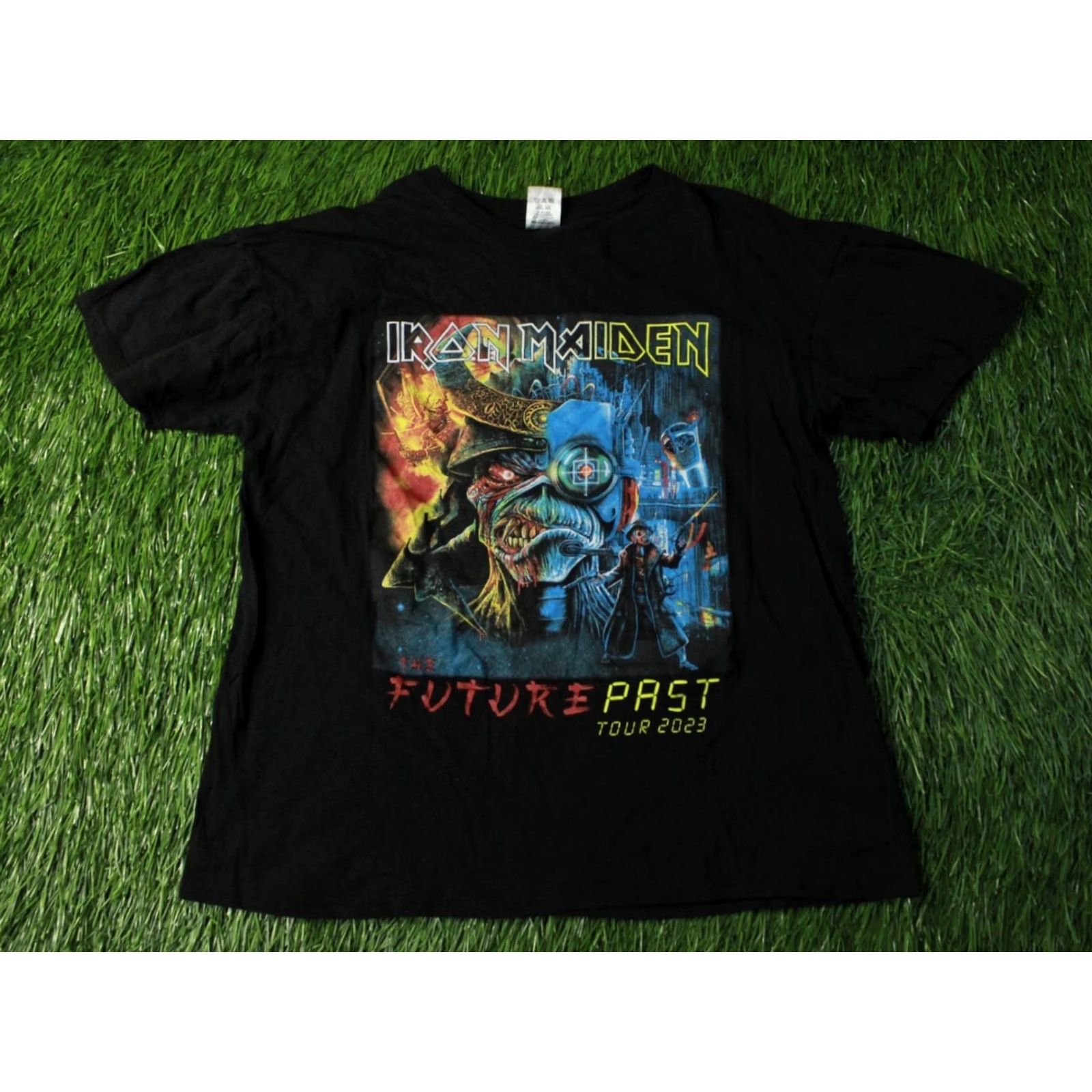 ESPIRIT IR﻿ON MAIDEN The Future Past Tour 2023 WOMEN T-Shirt Tee Jersey NEW SPIRIT Size L Black Rock 2023 Women Shirt Ladies Short Sleeve Crew Neck Size L / US 10 / IT 46 - 2 Thumbnail