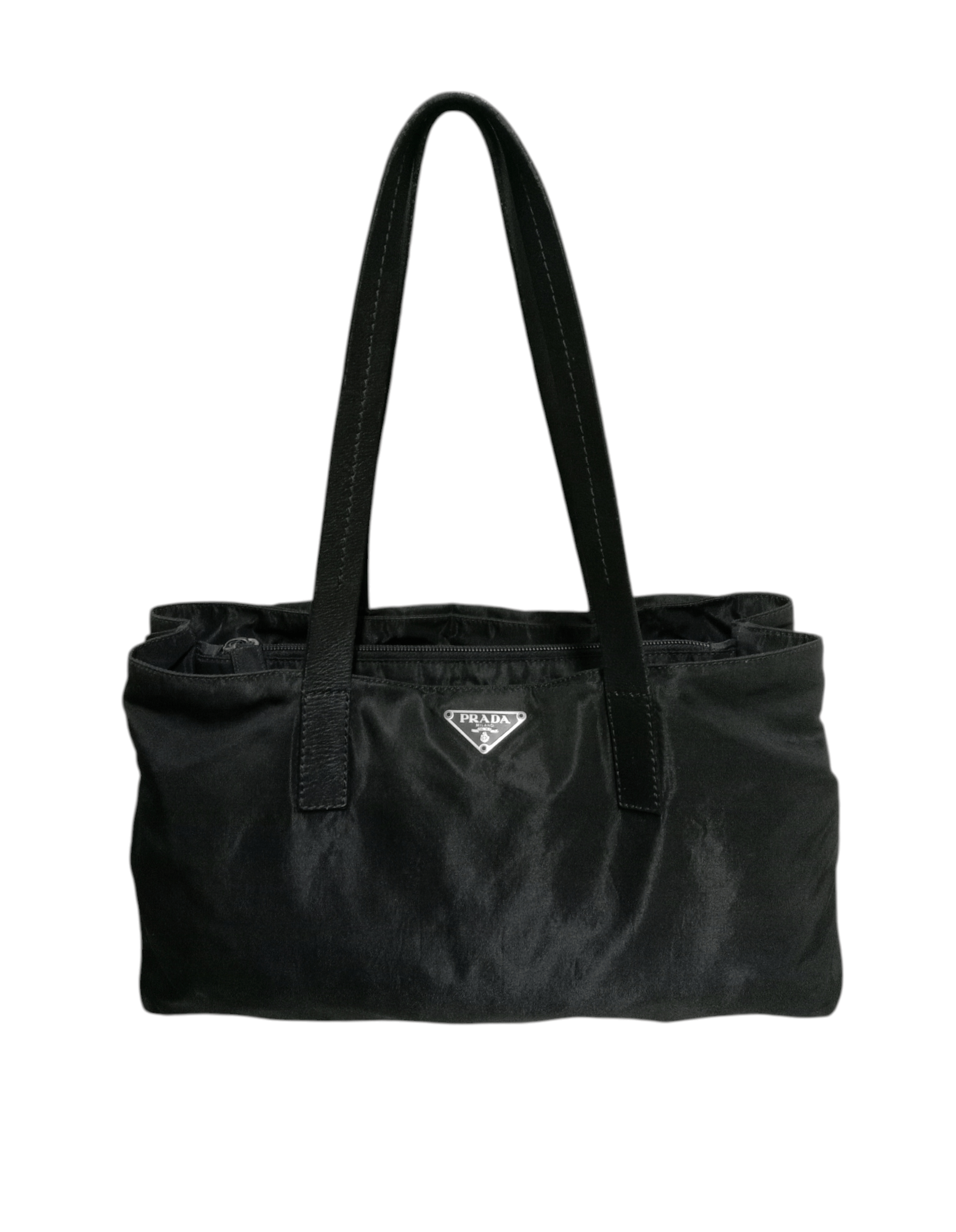 Prada Authentic Prada Nylon Leather Strap Bag Size ONE SIZE - 2 Thumbnail