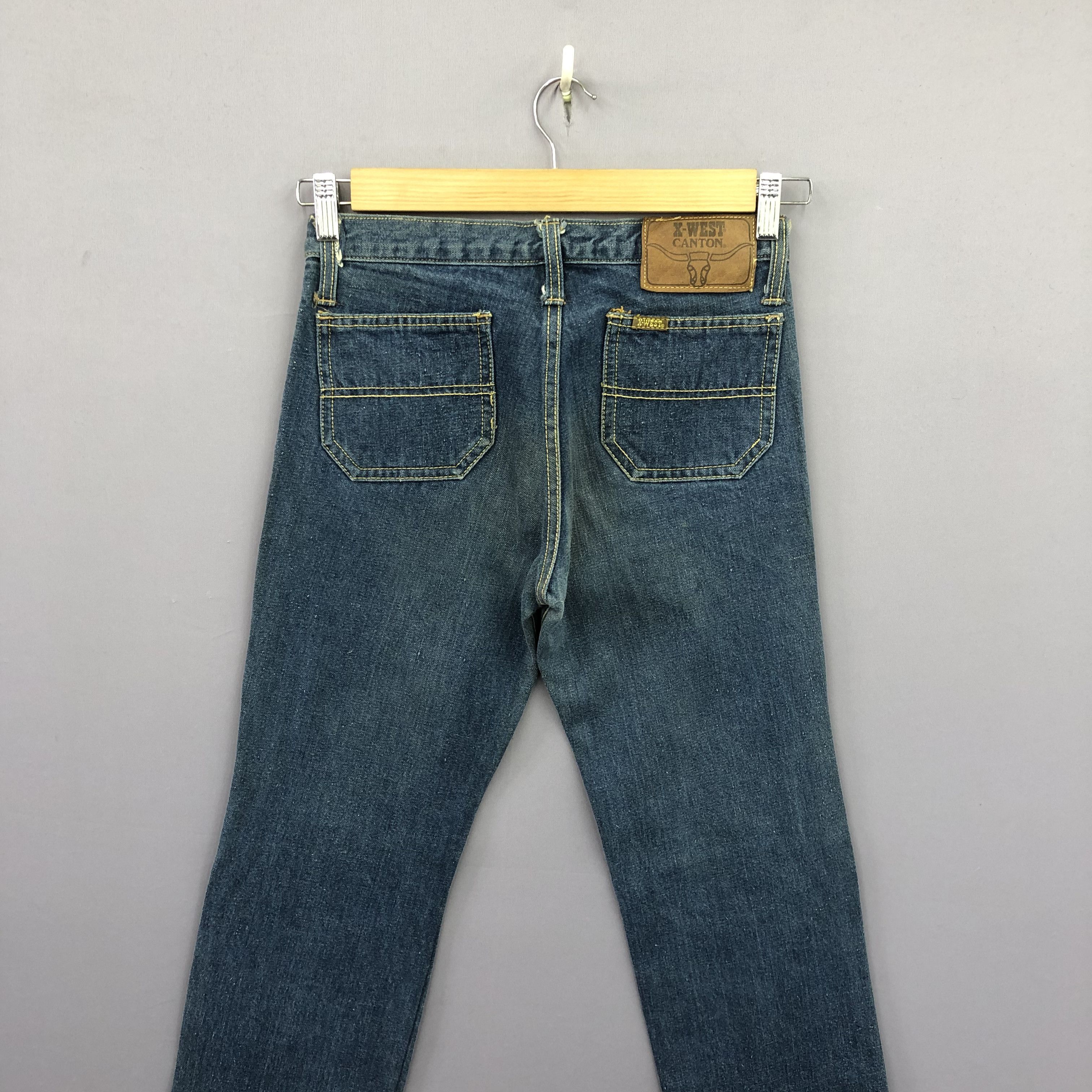 Other Vintage 70s Canton Bush Pants Blue Wash Japanese Jeans Denim Size 28" / US 6 / IT 42 - 4 Thumbnail