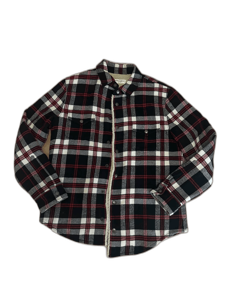 Yves Saint Laurent ysl warm plaid shirt in new condition Size US M / EU 48-50 / 2 - 1 Thumbnail