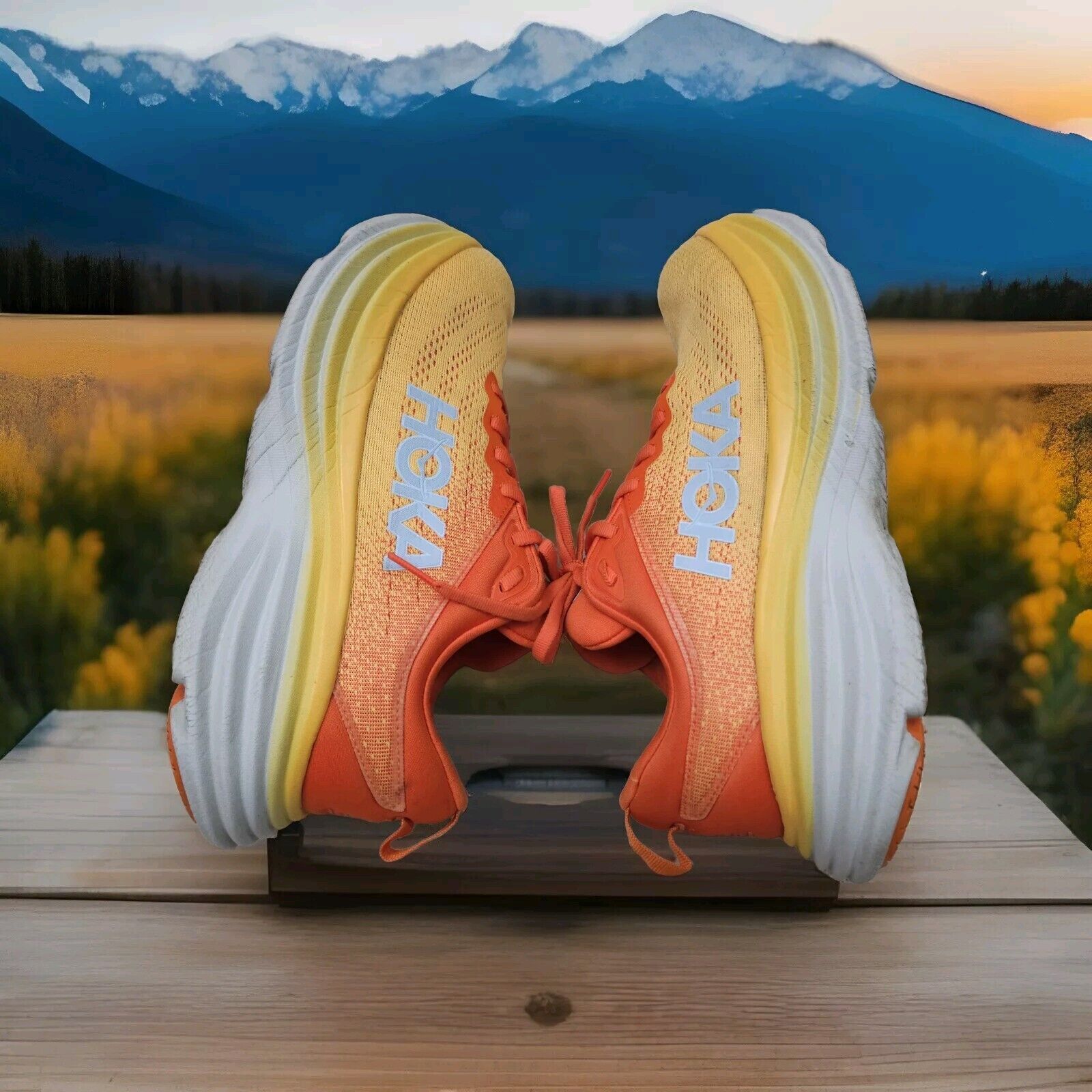 Hoka Hoka One One Bondi 8 Puffin's Bill Amber Yellow 8.5 D Size US 8 / EU 41 - 6 Thumbnail