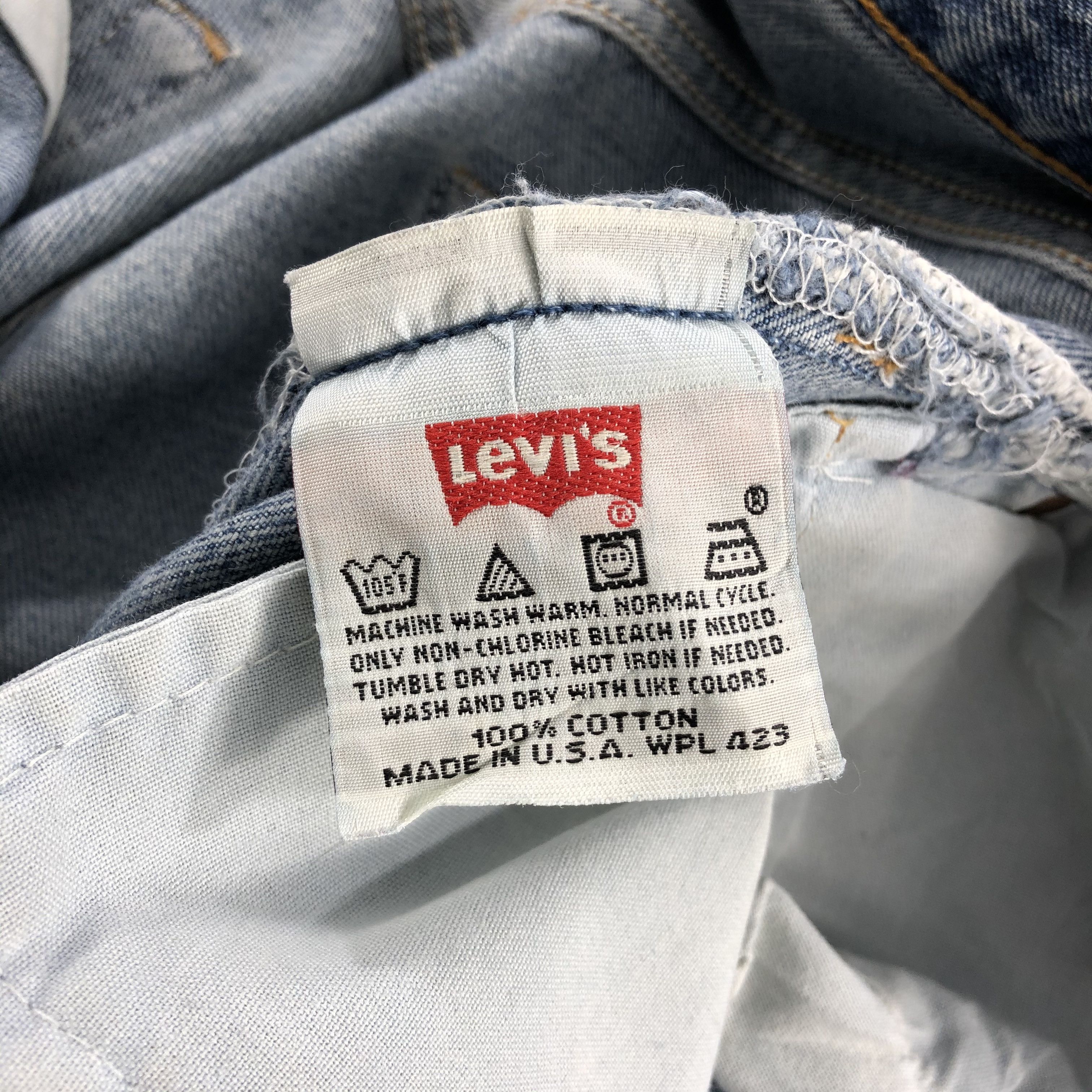 Levi's Vintage 90s Light Wash Levis 501 Denim Jeans-JM834 Size US 32 / EU 48 - 10 Thumbnail