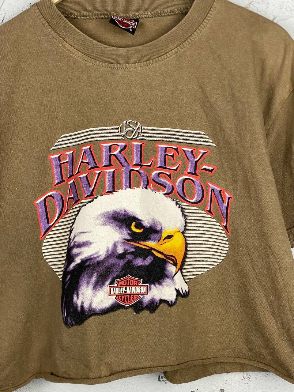 Harley Davidson × Vintage Vintage Brown Harley Davidson Flames Eagle Tank Top T Shirt Size US L / EU 52-54 / 3 - 3 Thumbnail