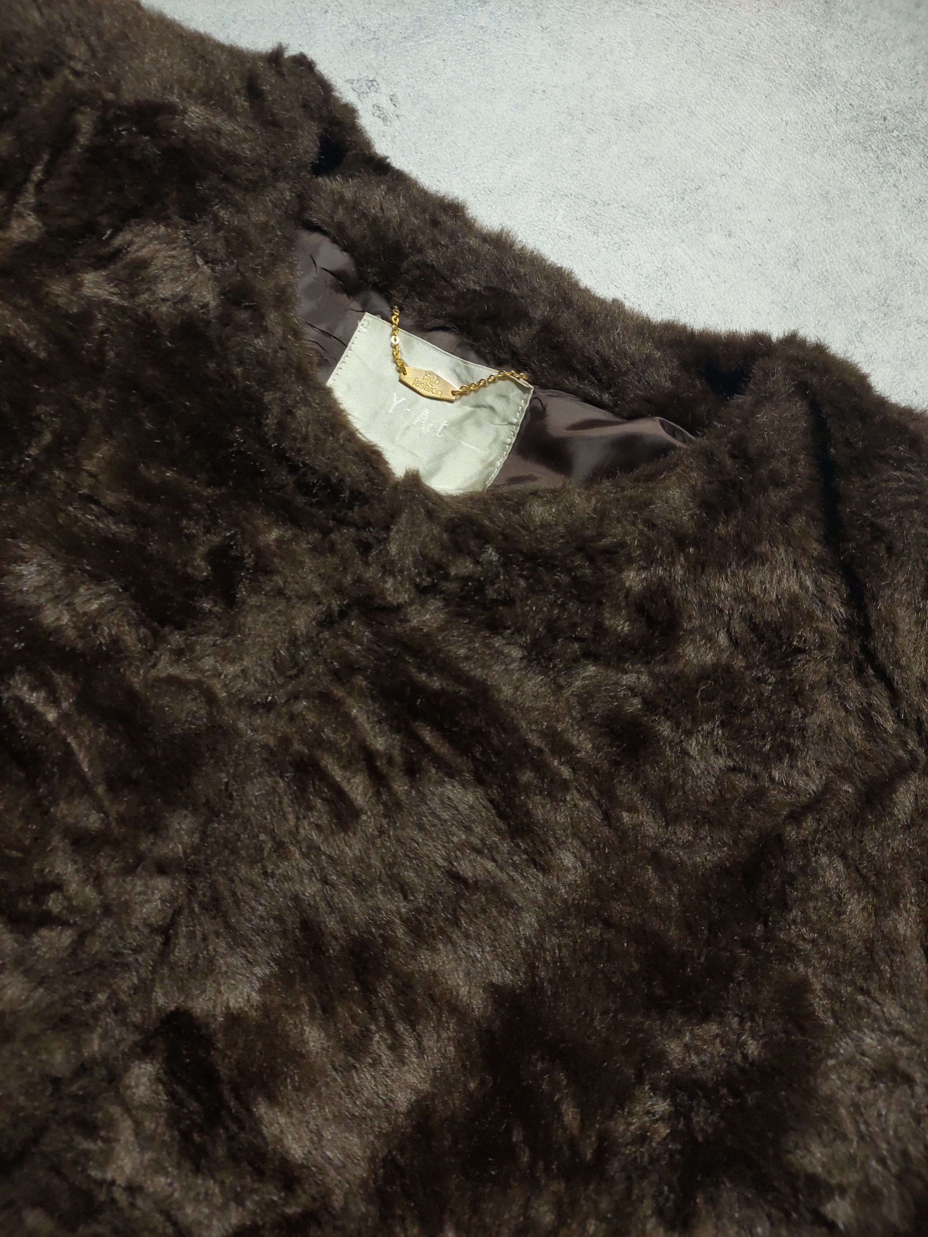 Other Y•Art Dark Brown Faux Fur Coat Jacket Size L / US 10 / IT 46 - 3 Thumbnail