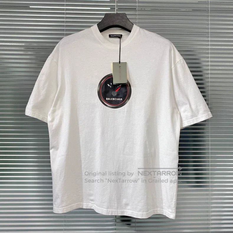 Balenciaga Balenciaga Short Sleeve T-Shirt - Oil Gauge Print Logo - W Size US S / EU 44-46 / 1 - 1 Thumbnail