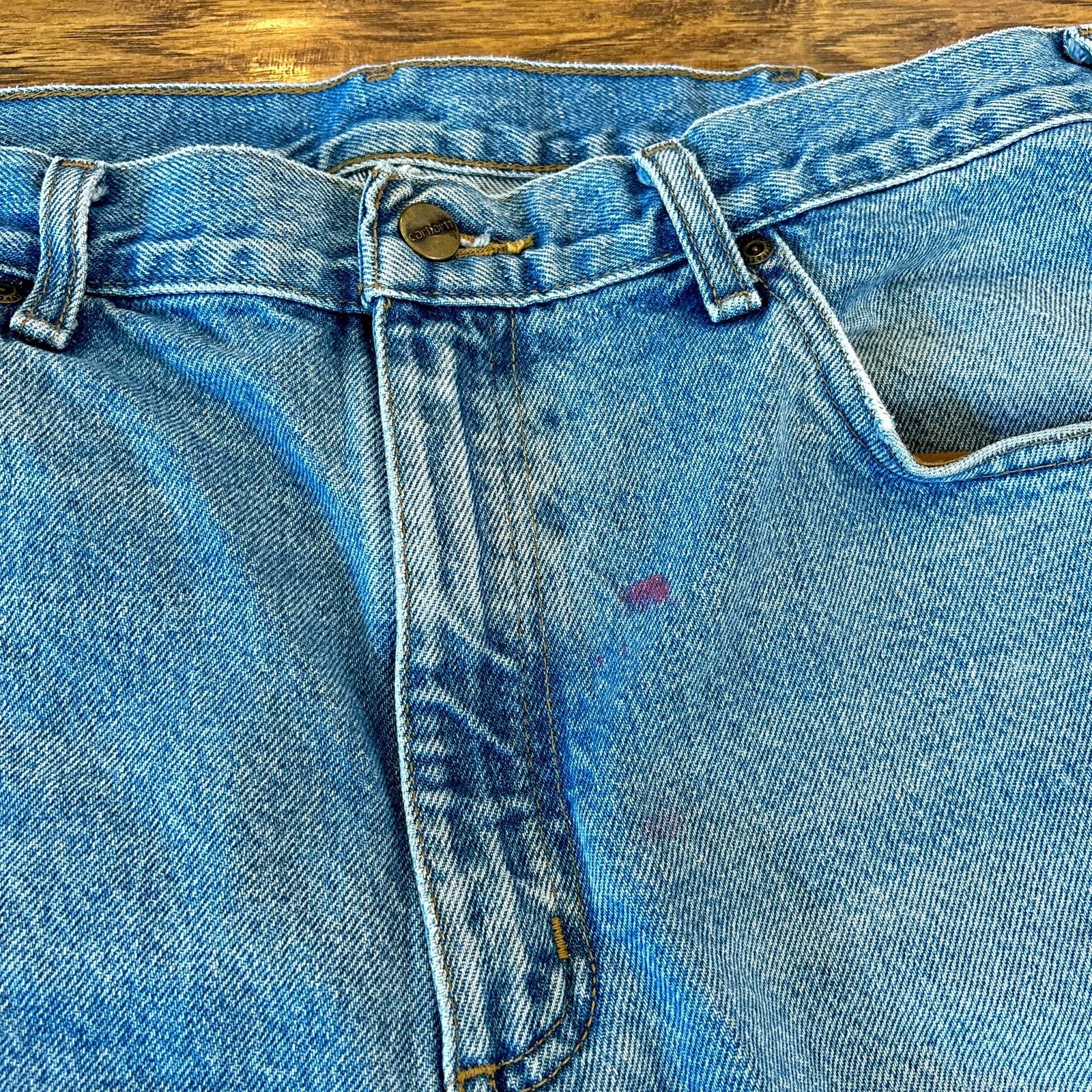 Carhartt Carhartt B18 STW Traditional Fit Work Blue Denim Jeans 36x32 Size US 36 / EU 52 - 3 Thumbnail