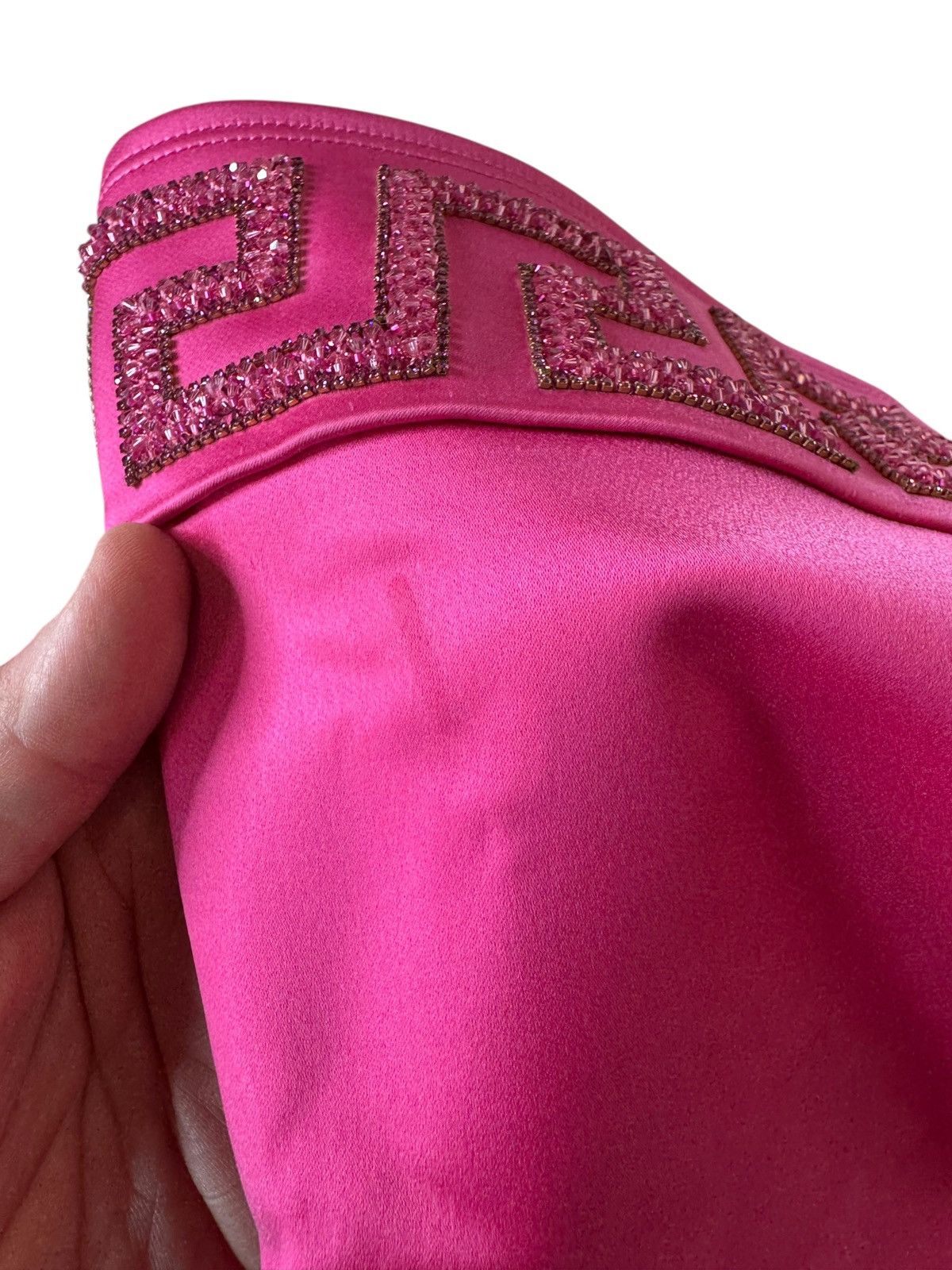 Versace VERSACE Over-the-Knee Boots in Fuchsia Satin Finish Size US 10 / IT 40 - 11 Thumbnail