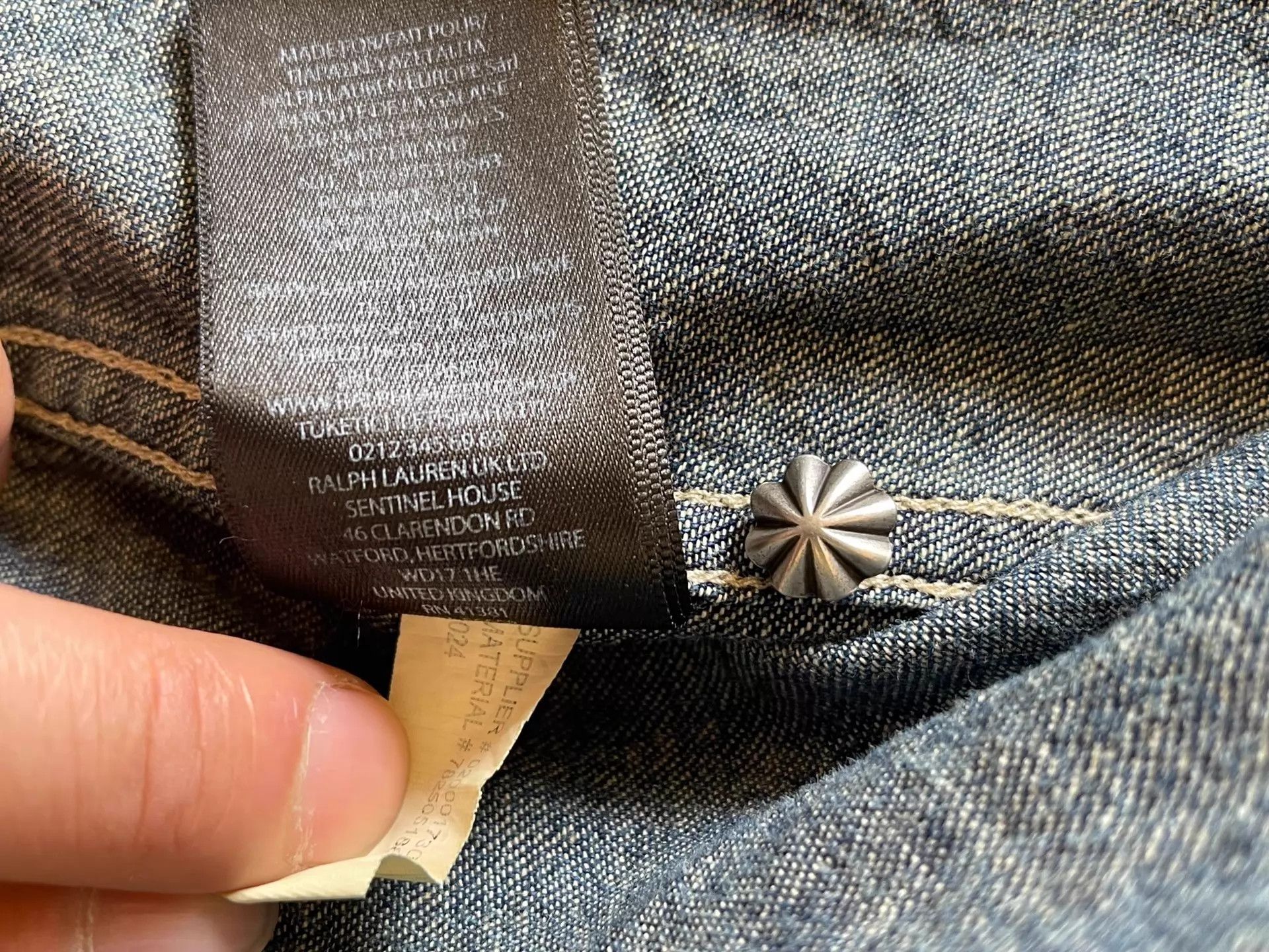 RRL Ralph Lauren RRL Thick Denim Shirt Nat Wash Bull Silver Snap S Size US S / EU 44-46 / 1 - 9 Thumbnail