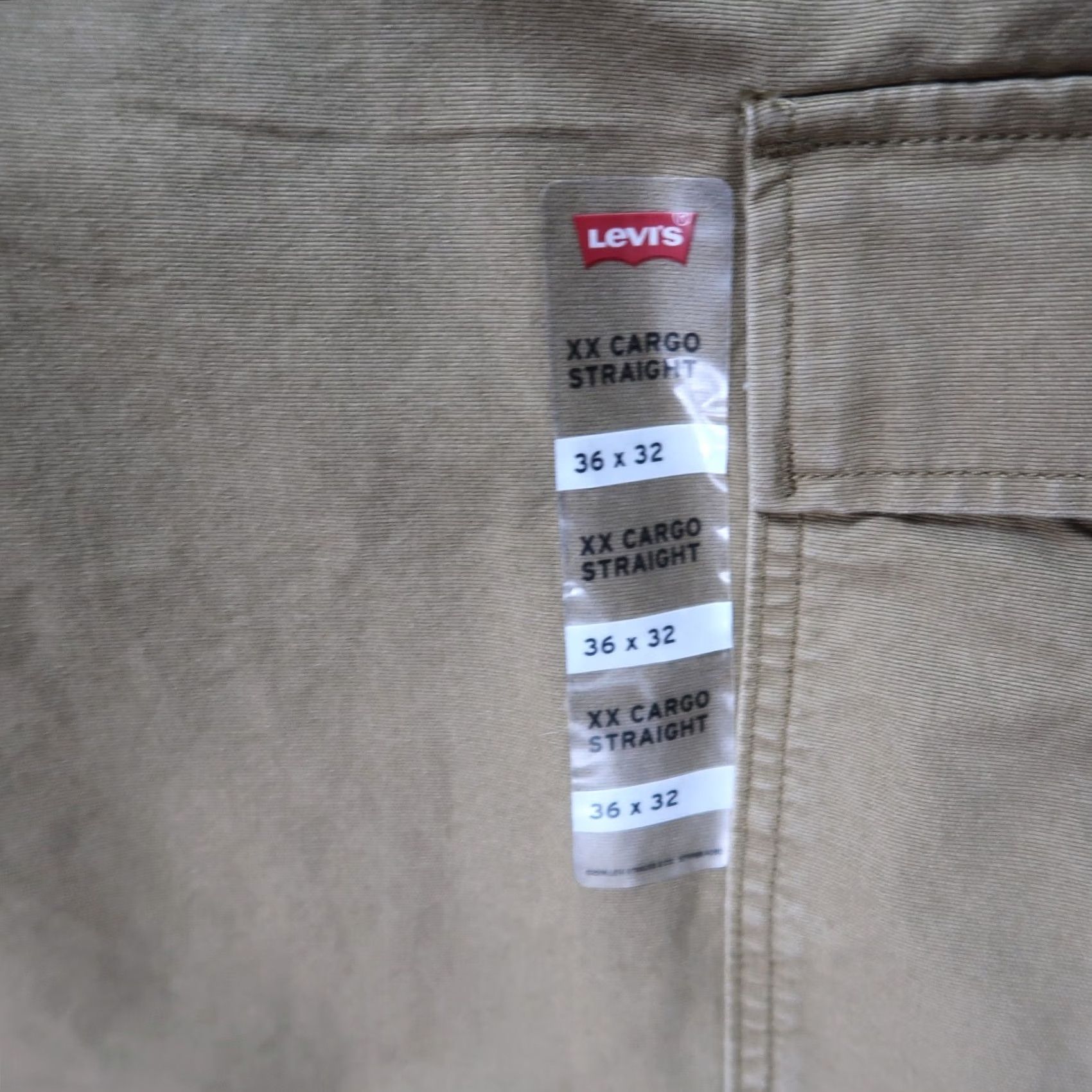 Levi's Levi's Cargo Pants Men 36x32 Beige Straight Leg Regular 90s Grunge Hip Hop Cargo Pocket Jeans Size US 36 / EU 52 - 3 Thumbnail