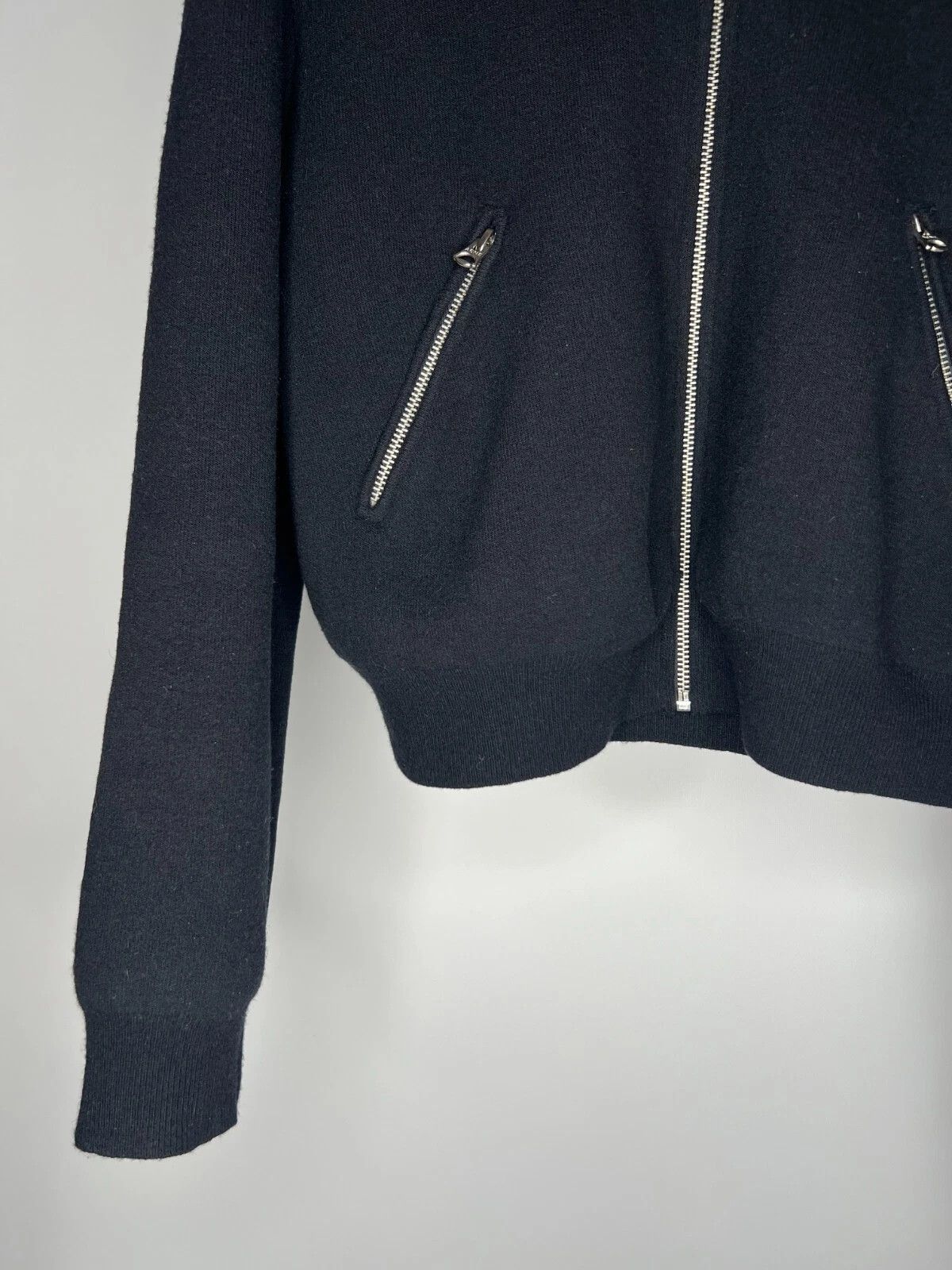 Acne Studios Acne Studios Olympia Black Merino Wool Agnora Bomber Jacket Size S / US 4 / IT 40 - 4 Thumbnail