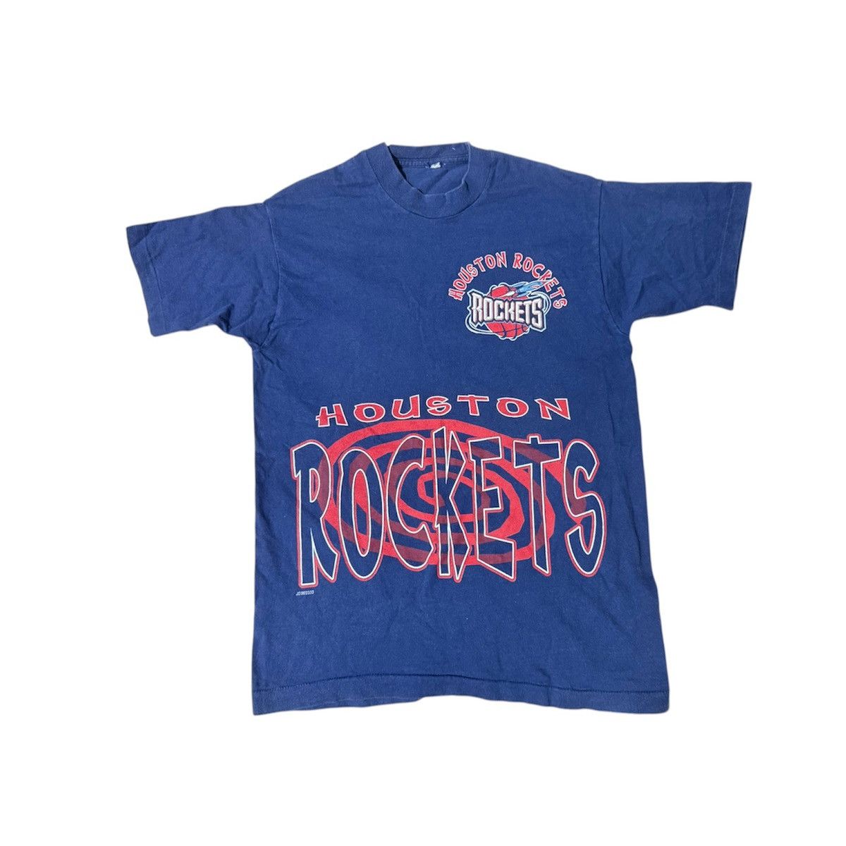 NBA × Vintage Vintage 90s NBA Houston Rocket T Shirt Big Print Size US M / EU 48-50 / 2 - 1 Thumbnail