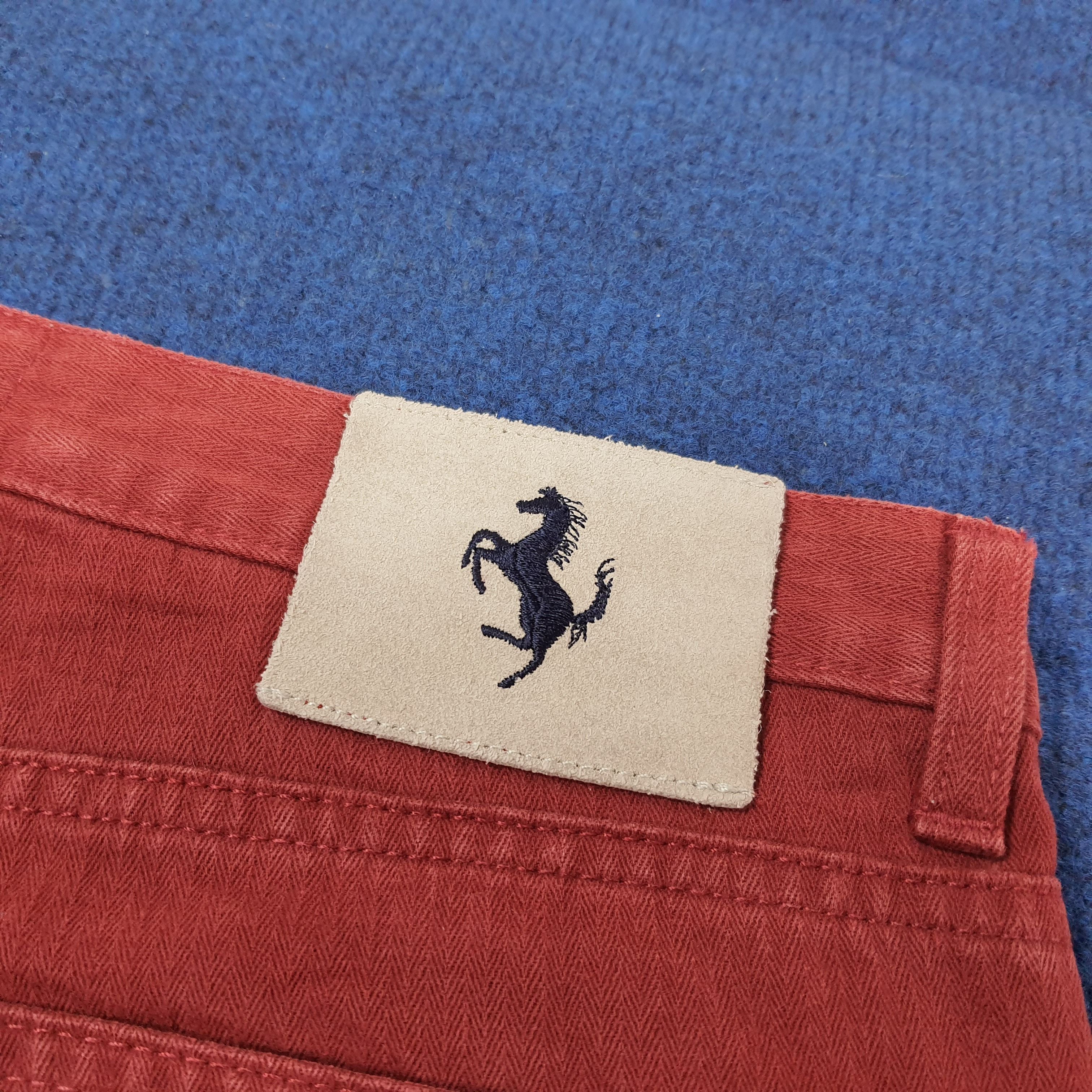 Fila Rare Vintage FERRARI x FILA Red Denim Pants Italy C297N8 Size US 31 - 3 Thumbnail