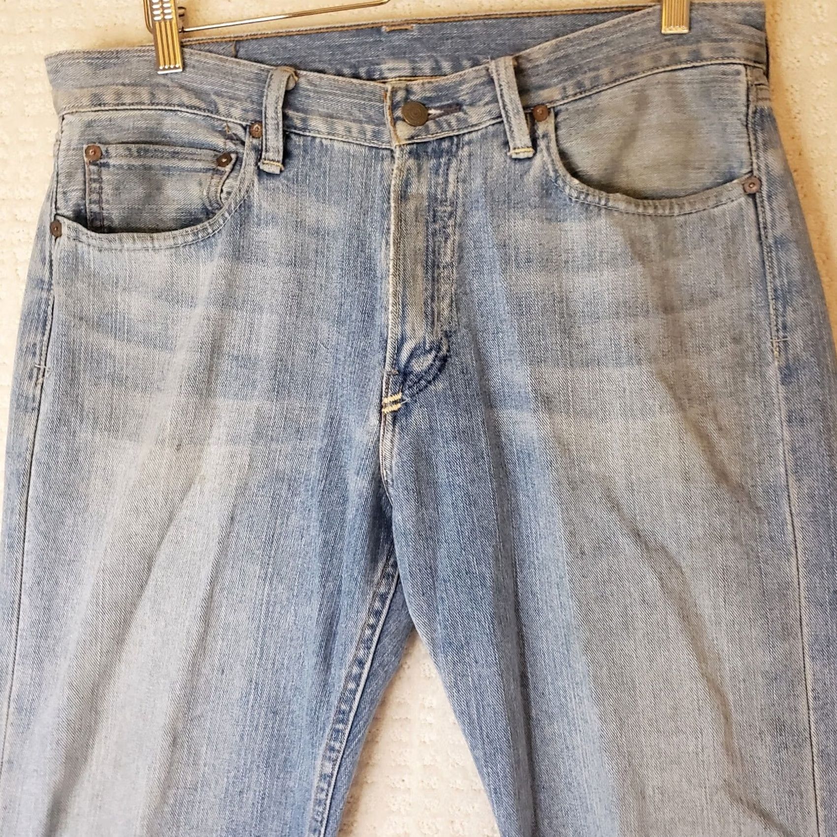Polo Ralph Lauren Polo Ralph Lauren Jeans Men's 33x30 Relaxed Fit Thomson Lightly Distressed Denim Blue 5-Pocket Logo Belt Loops Solid Distressed Classic Mens Size US XS / EU 42 / 0 - 5 Thumbnail