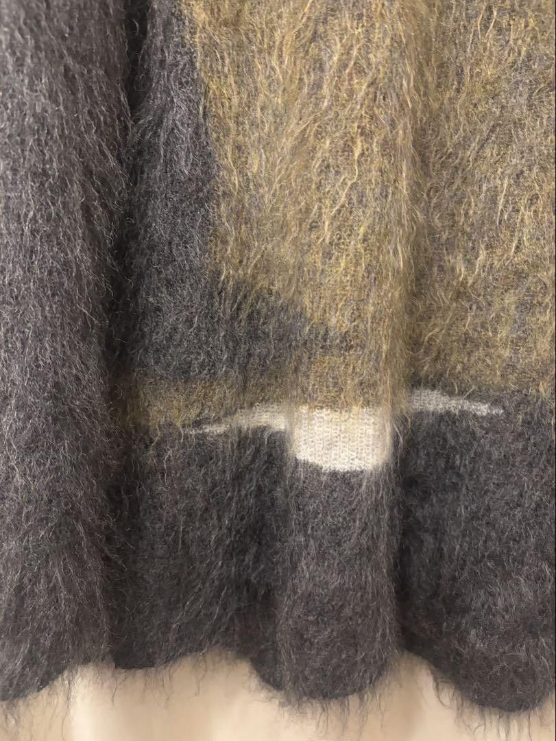 Yohji Yamamoto yohji yamamoto POUR HOMME Mohair color-pattern knit Size US L / EU 52-54 / 3 - 5 Thumbnail