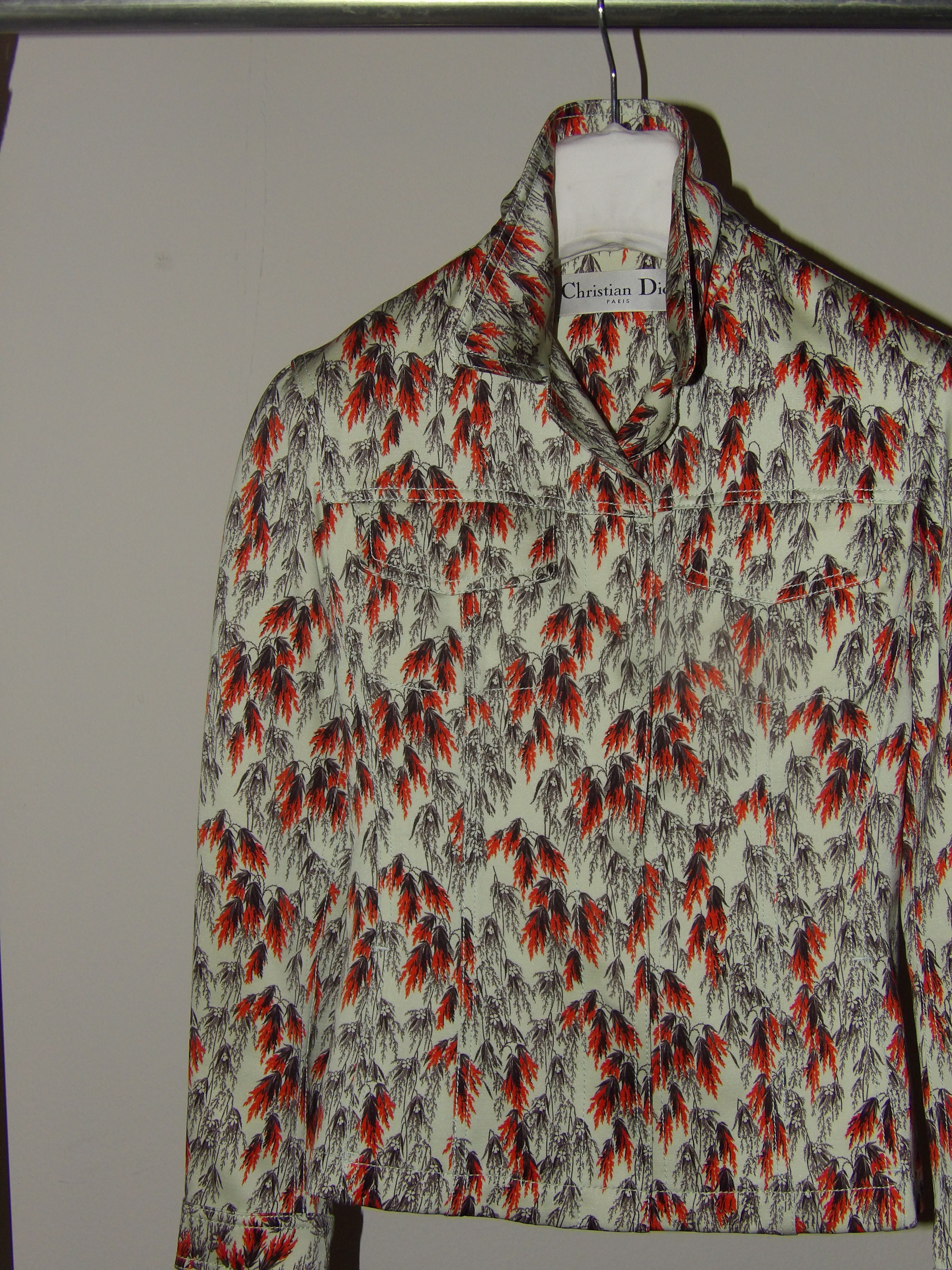 Dior Raf Simons for Christian Dior Sample Silk/Wool Jacket Size XS / US 0-2 / IT 36-38 - 3 Thumbnail